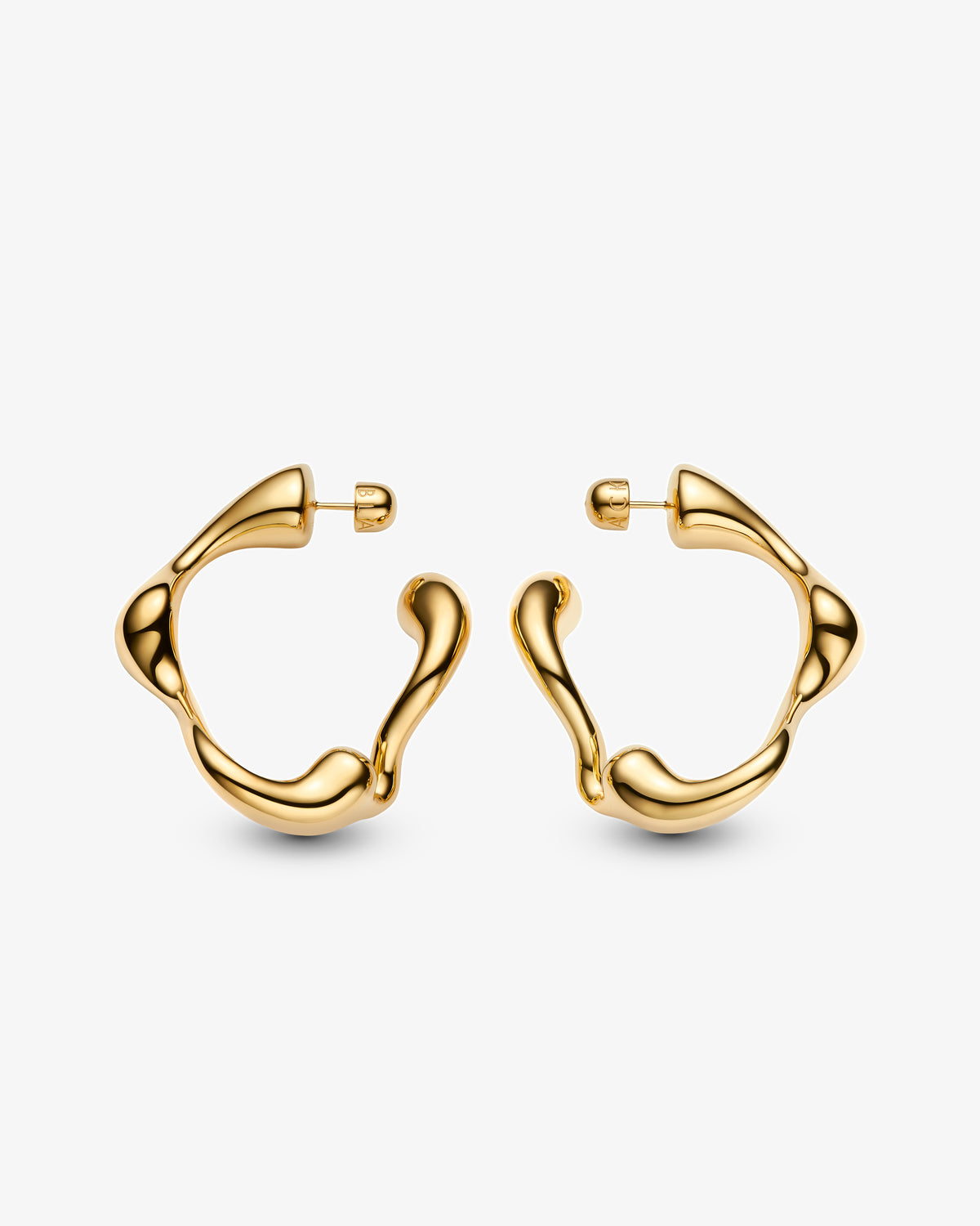 Maria Black Splash Large Hoops in gold-plated sterling silver, pair view