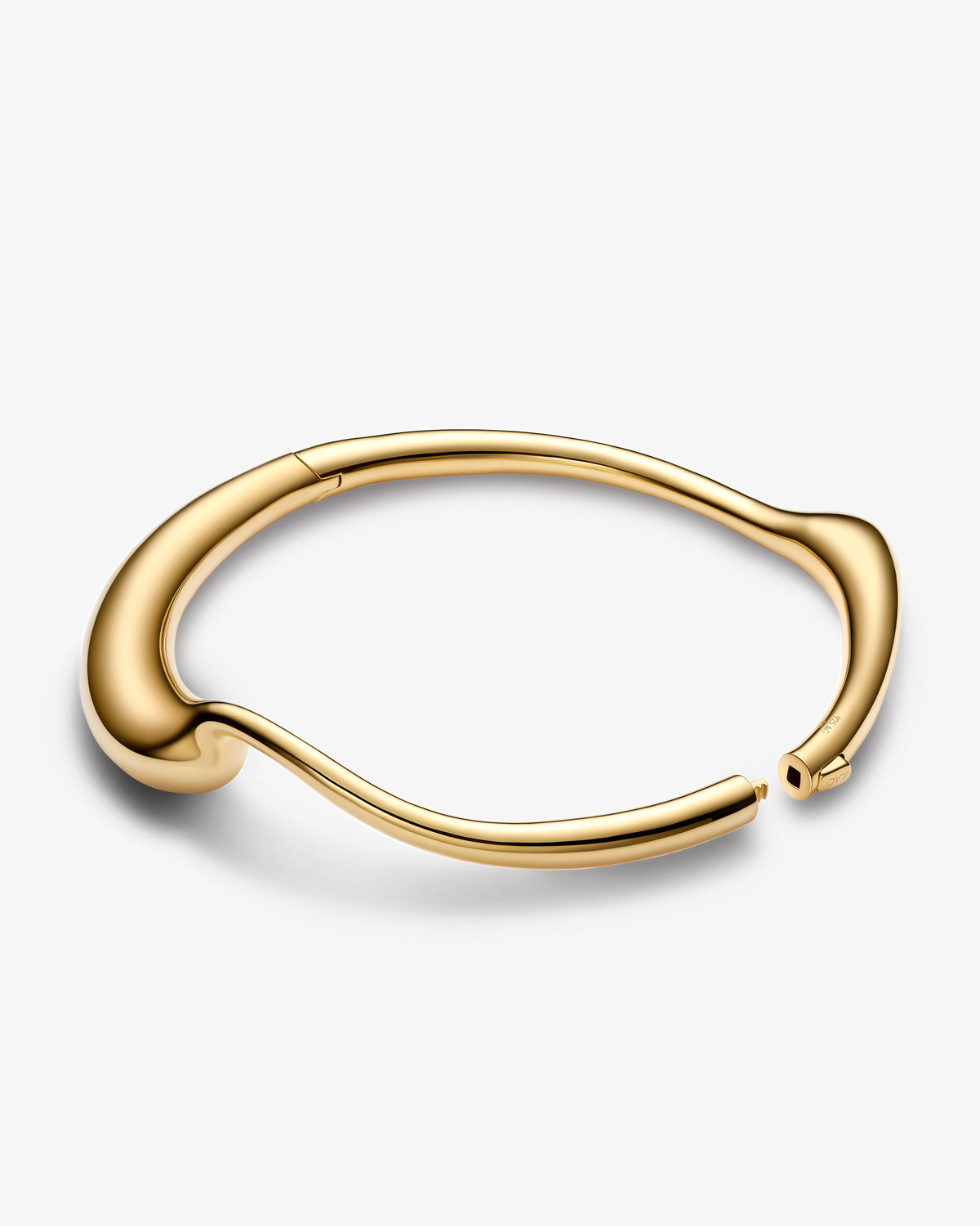 Maria Black Splash Choker in gold-plated sterling silver, angled view