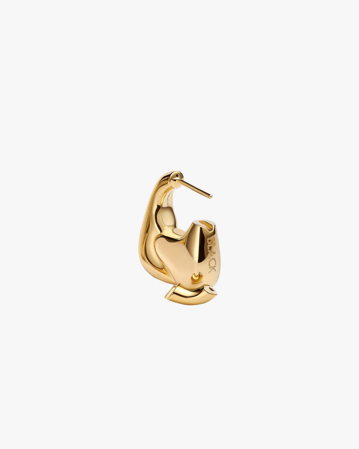 Maria Black Weekender Large Single Earring in gold-plated sterling silver, side view
