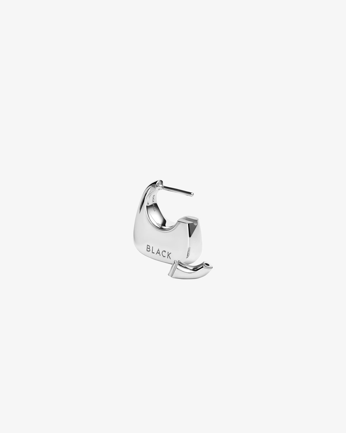 Maria Black Tote Medium Single Earring in 925 sterling silver, side view