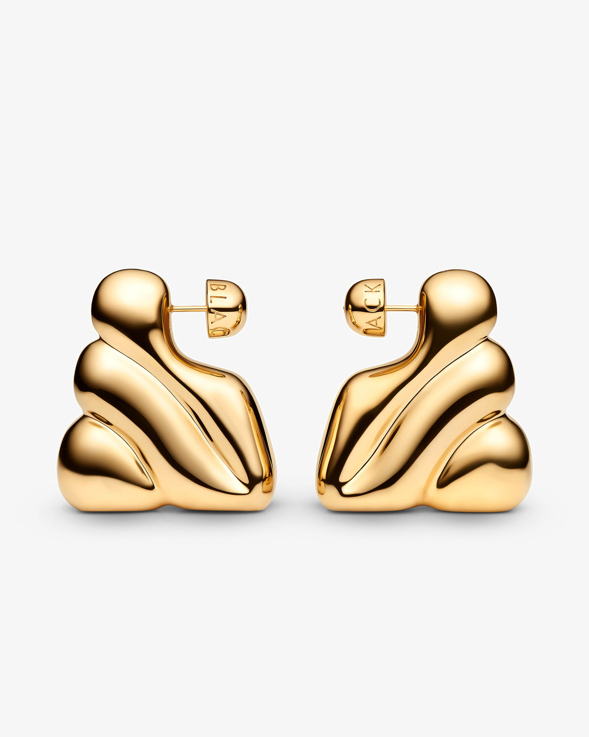 Maria Black Bogota Large Earrings in gold-plated sterling silver, pair view