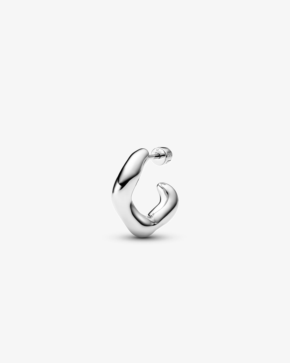 Maria Black Anil Small Hoop Single Earring in 925 sterling silver, front view, view 2