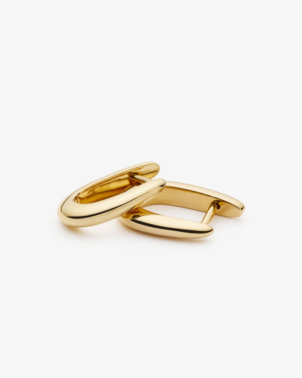 Missoma Claw Huggie Earrings in gold-plated brass, view 4