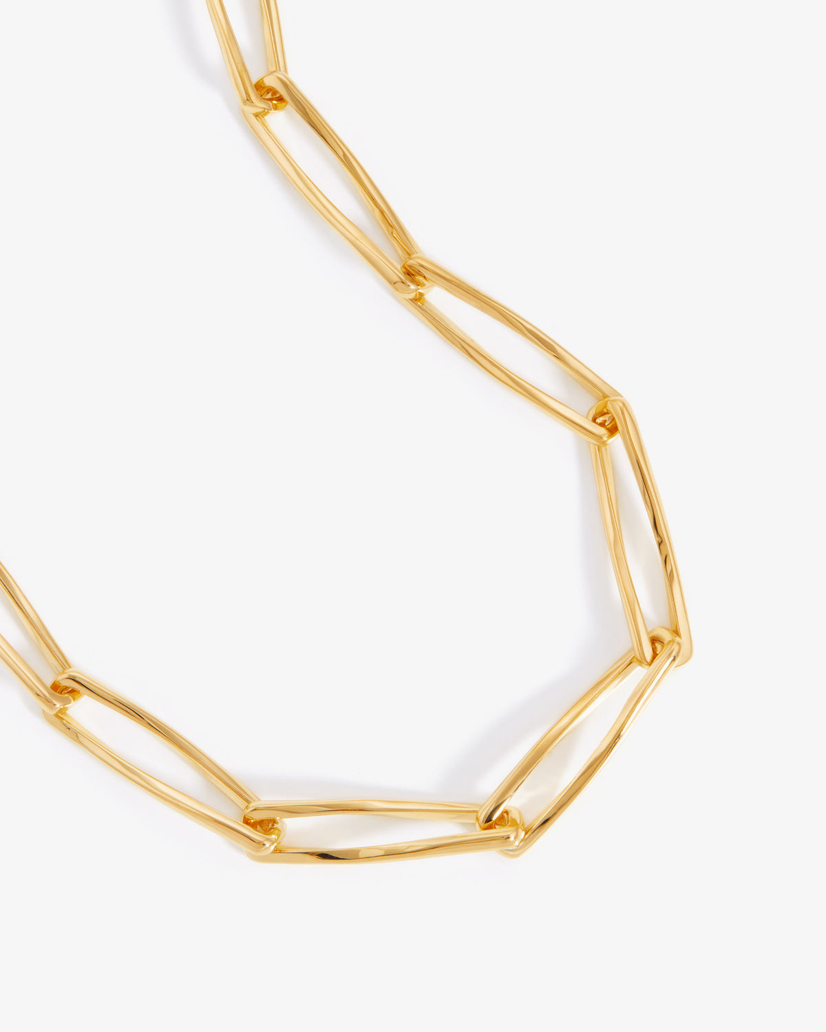 Missoma Twisted Link Chain Necklace in gold-plated brass, view 2