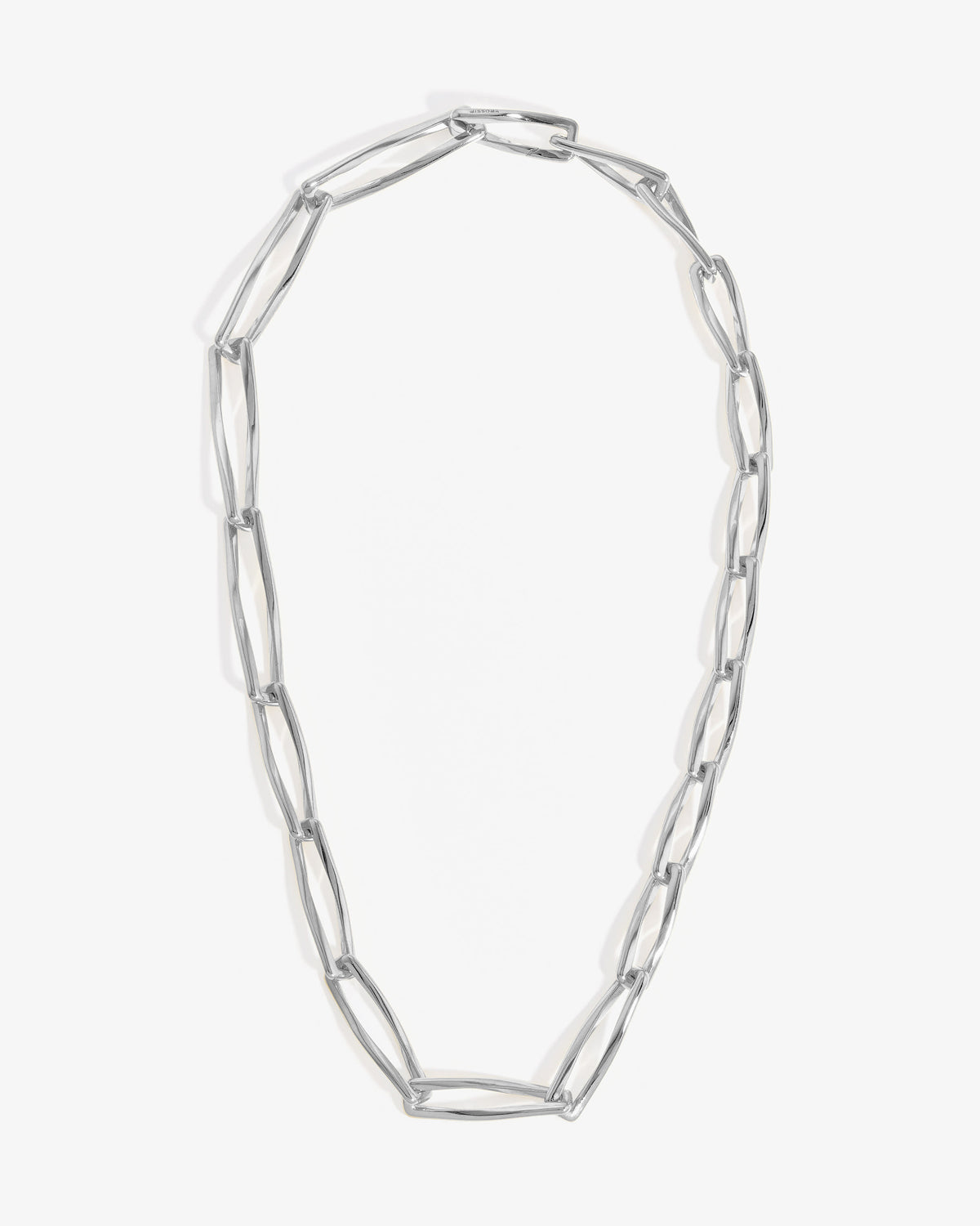 Missoma Chunky Twisted Link Necklace in silver-plated brass