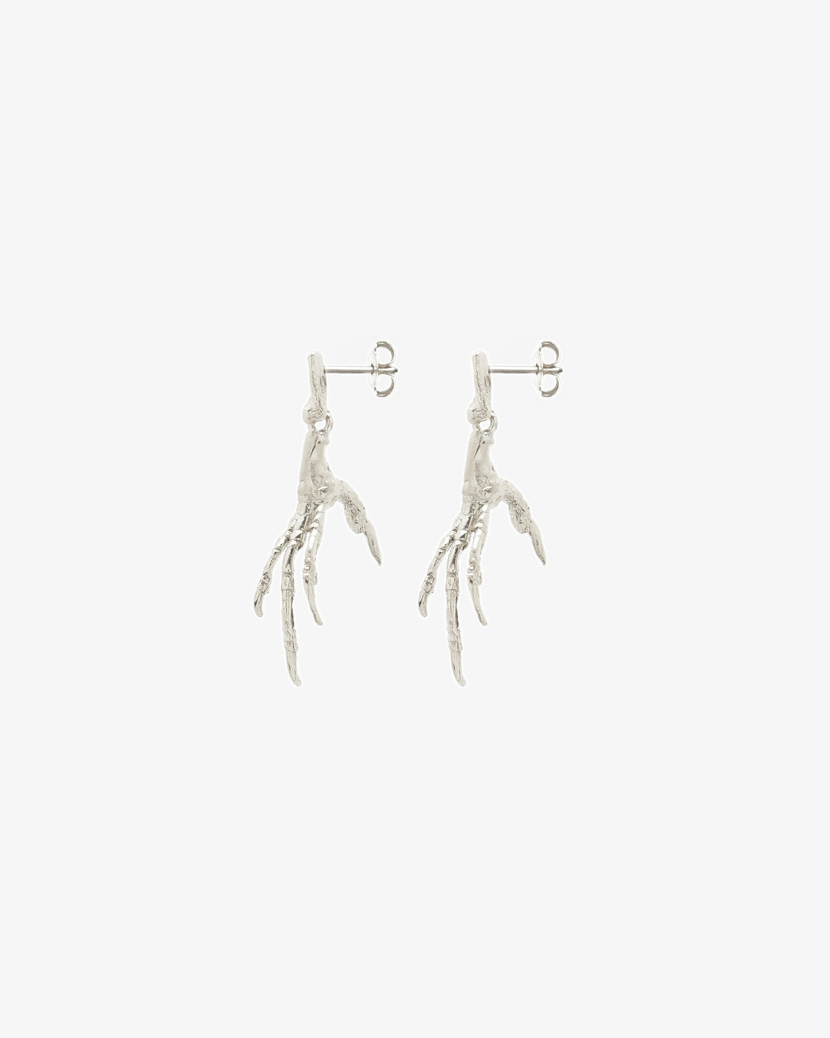 Wouters & Hendrix Gold 18K White Gold Grigri Pendant Stud Earrings, side view