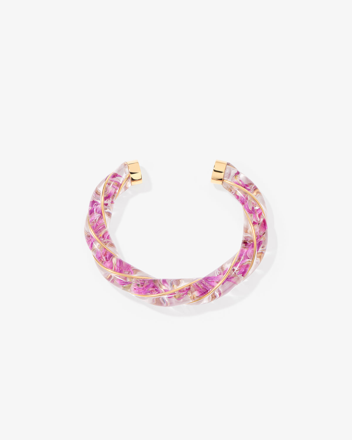 Aurelie Bidermann Purple Tea Leaf Diana Bracelet in gold-plated brass