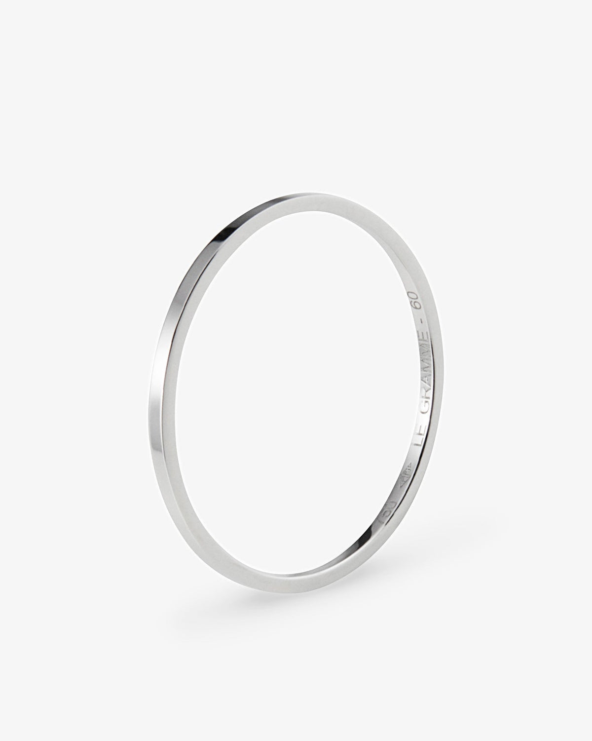Le gramme 1g polished 18k white gold ring