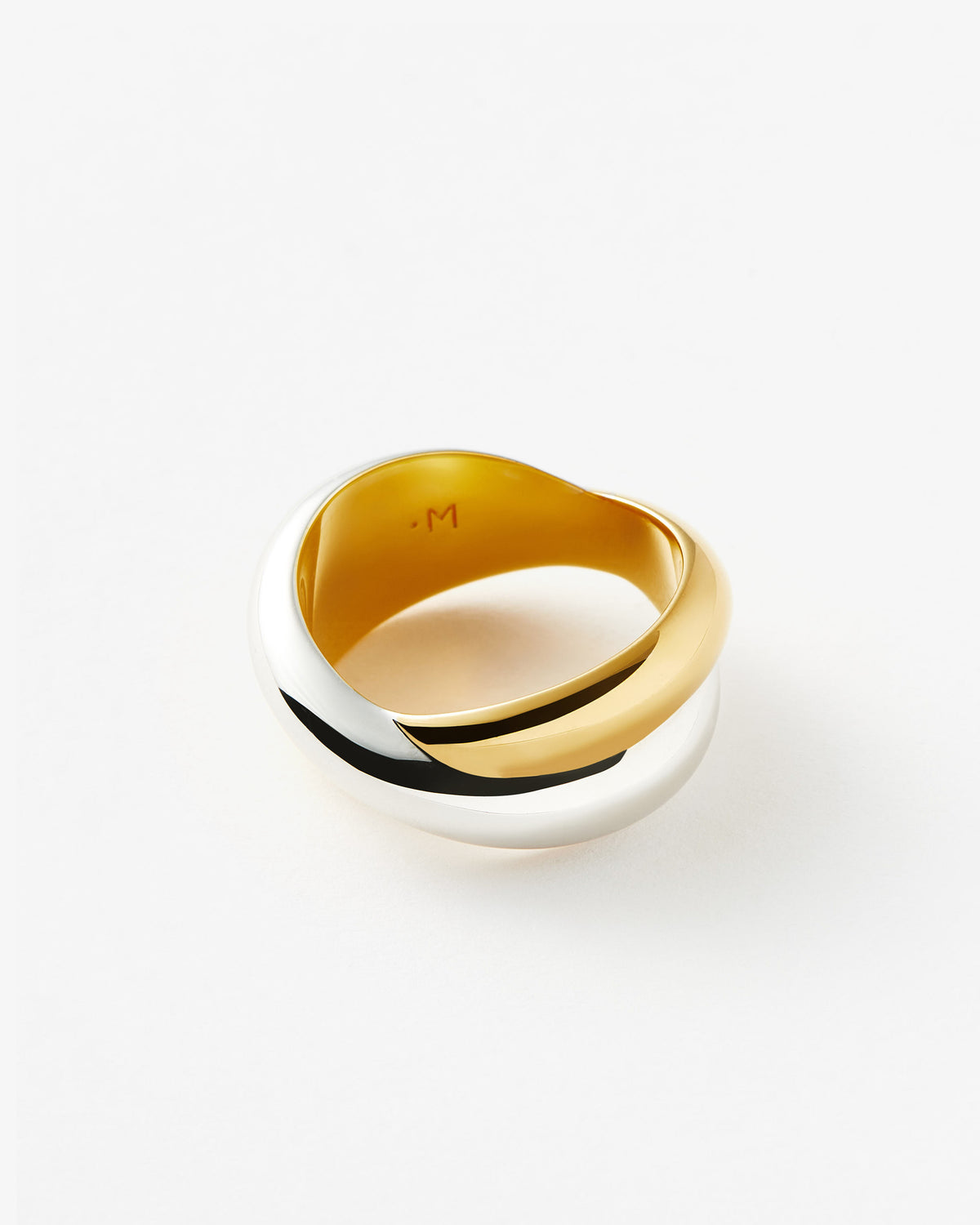 Missoma Lucy Williams Chunky Entwine Ring in gold-plated brass, view 3
