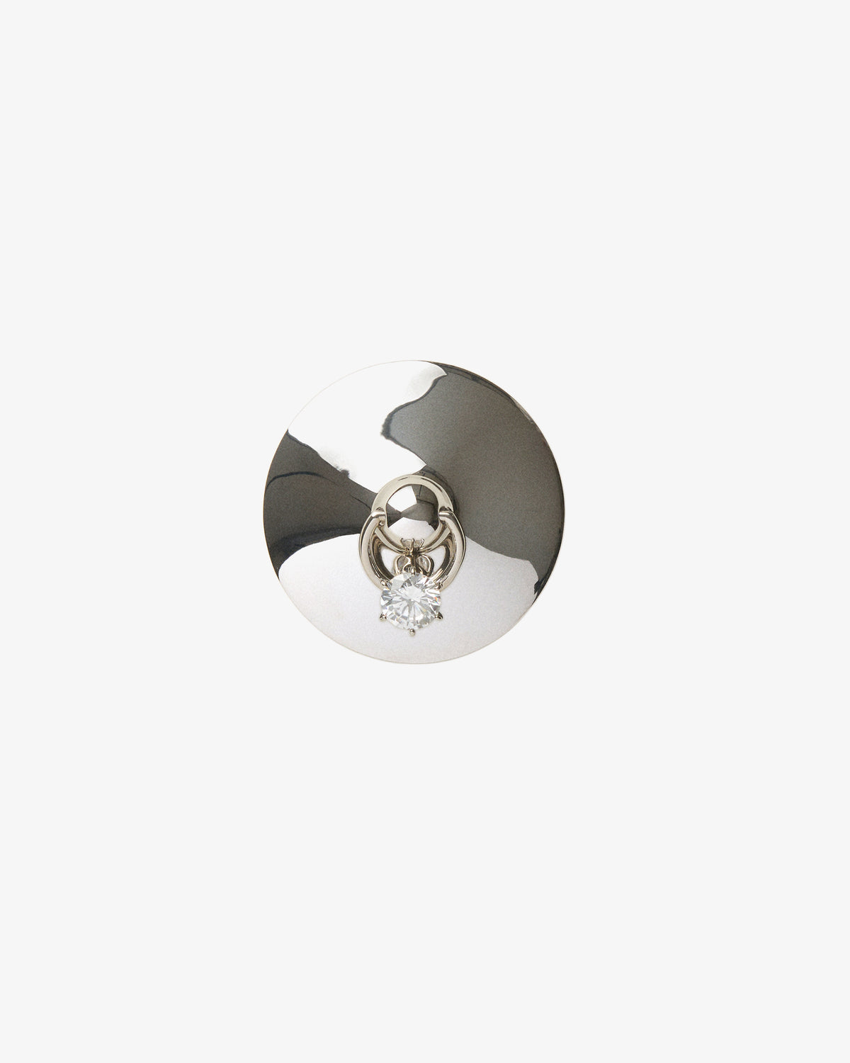 Panconesi Lamina Diamanti Brooch in rhodium-plated brass