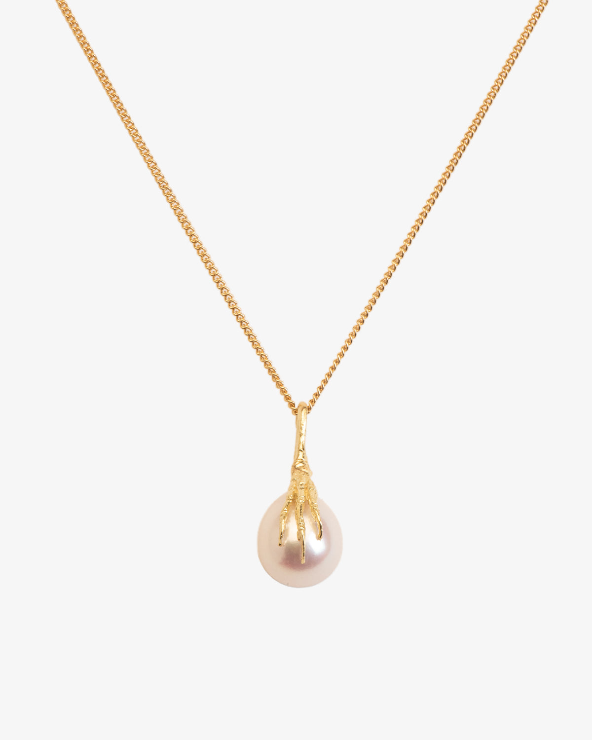 Wouters & Hendrix Gold 18K Gold Grigri Pearl Pendant Necklace, detail view