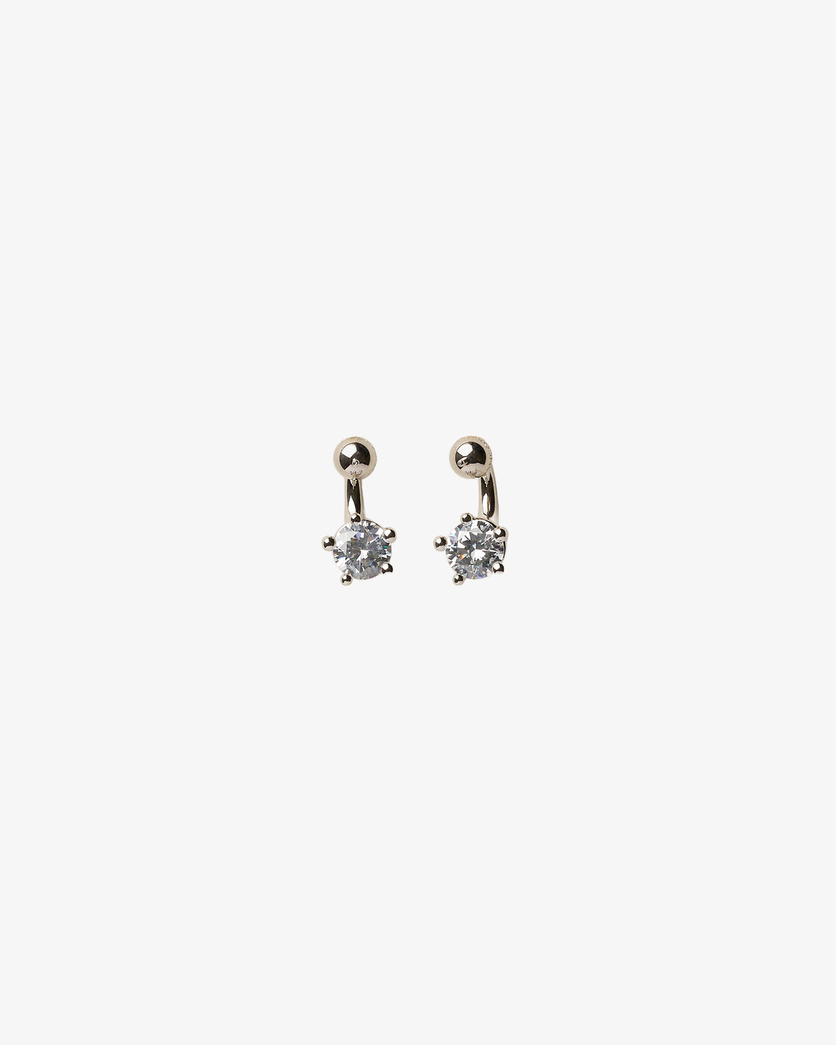 Panconesi Nova Earrings in rhodium-plated brass, alternate view