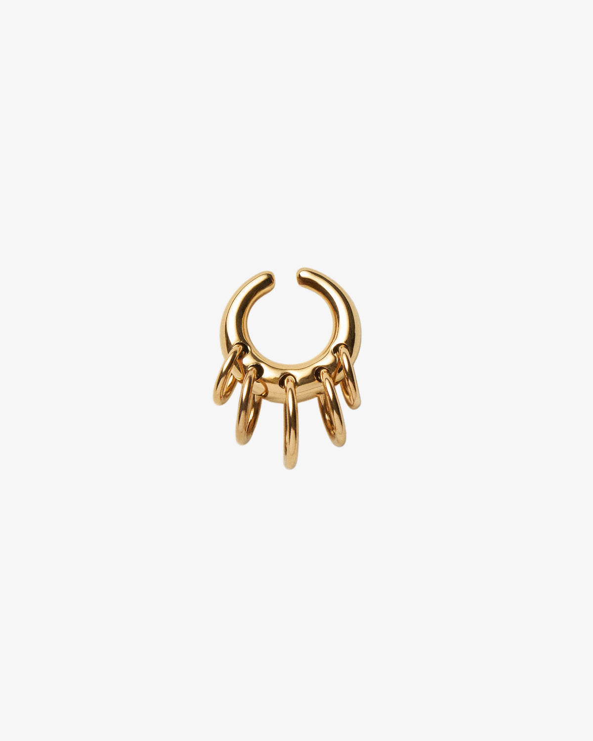Panconesi Pierced Circle Ear Cuff in 18-karat gold-plated brass and copper