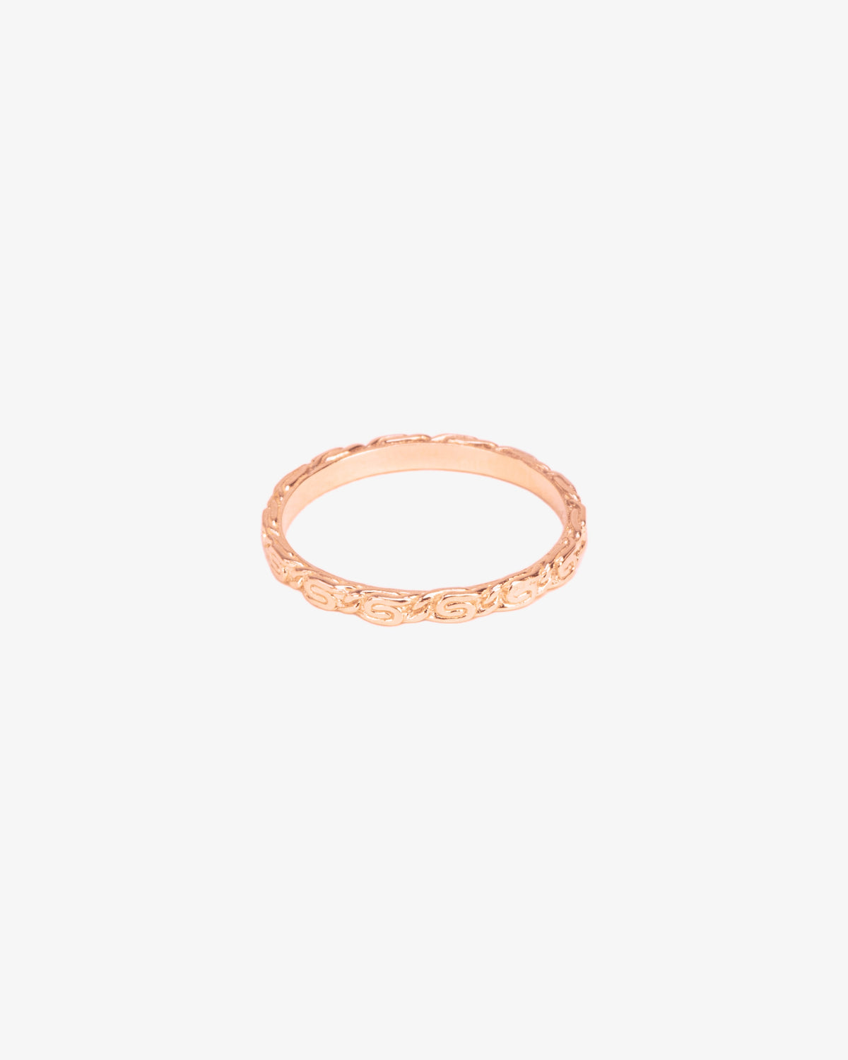 Wouters & Hendrix Gold 18K Rose Gold Snail Chain Ring