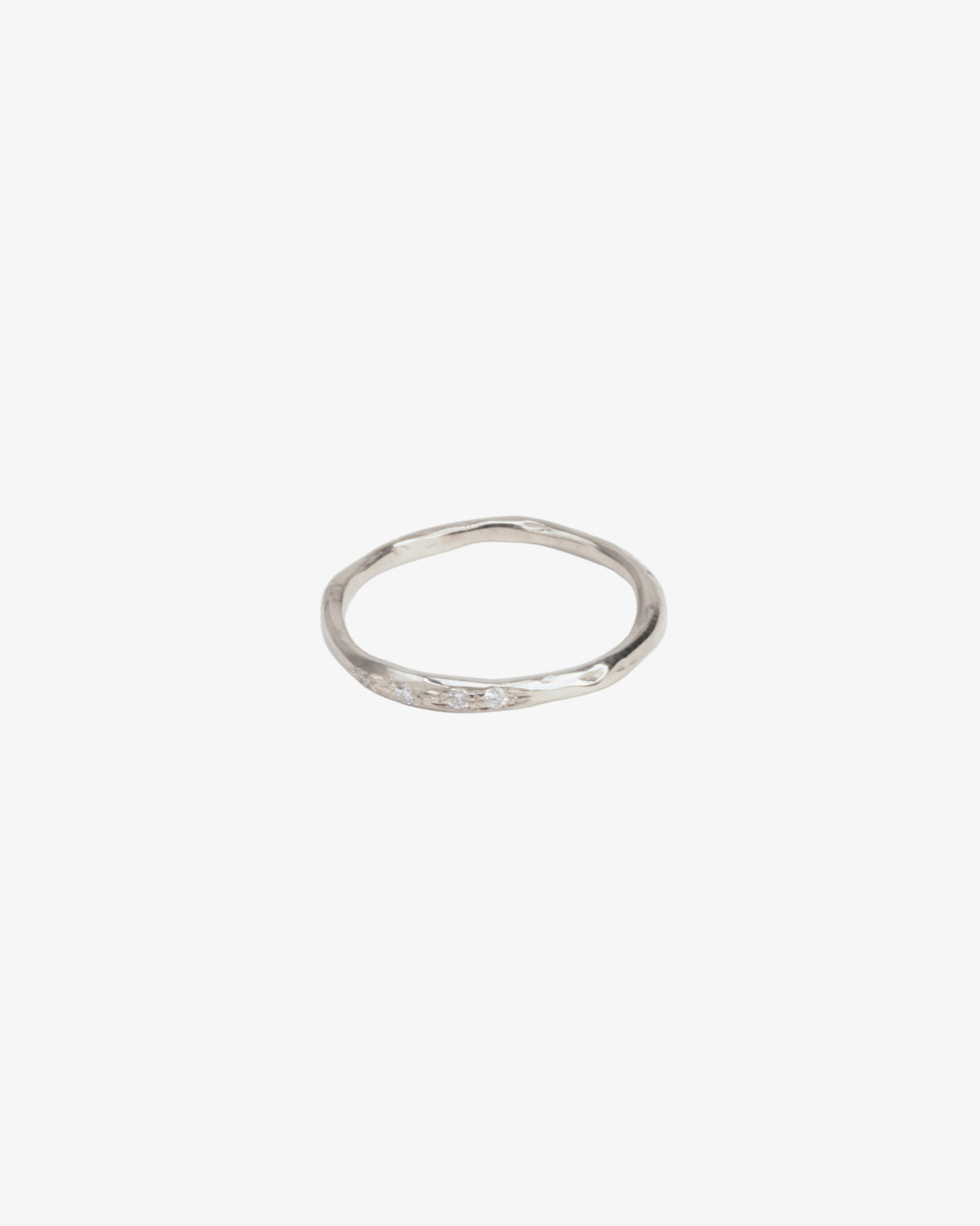 Wouters & Hendrix Gold 18K White Gold Organic Four Diamond Ring