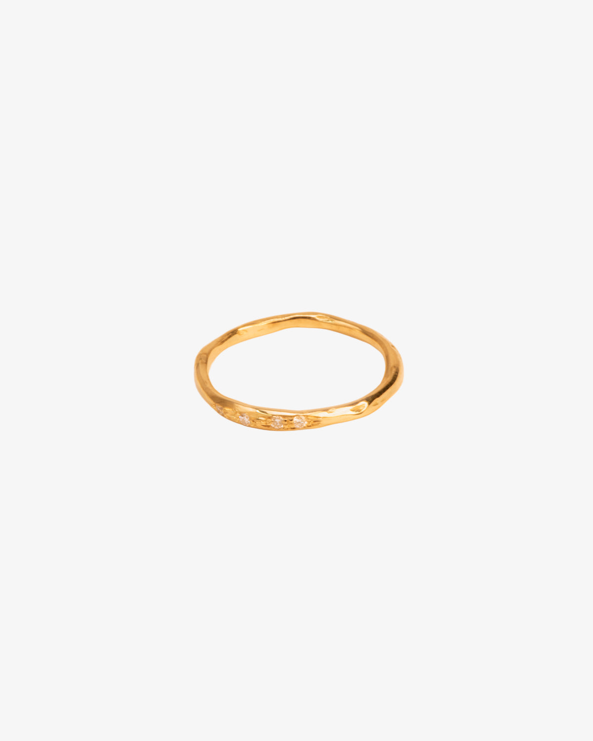 Wouters & Hendrix Gold 18K Gold Organic Four Diamond Ring