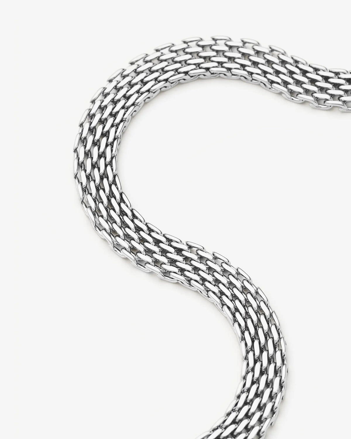 Missoma Heirloom Chain Choker Necklace in silver/rhodium-plated metal, third view
