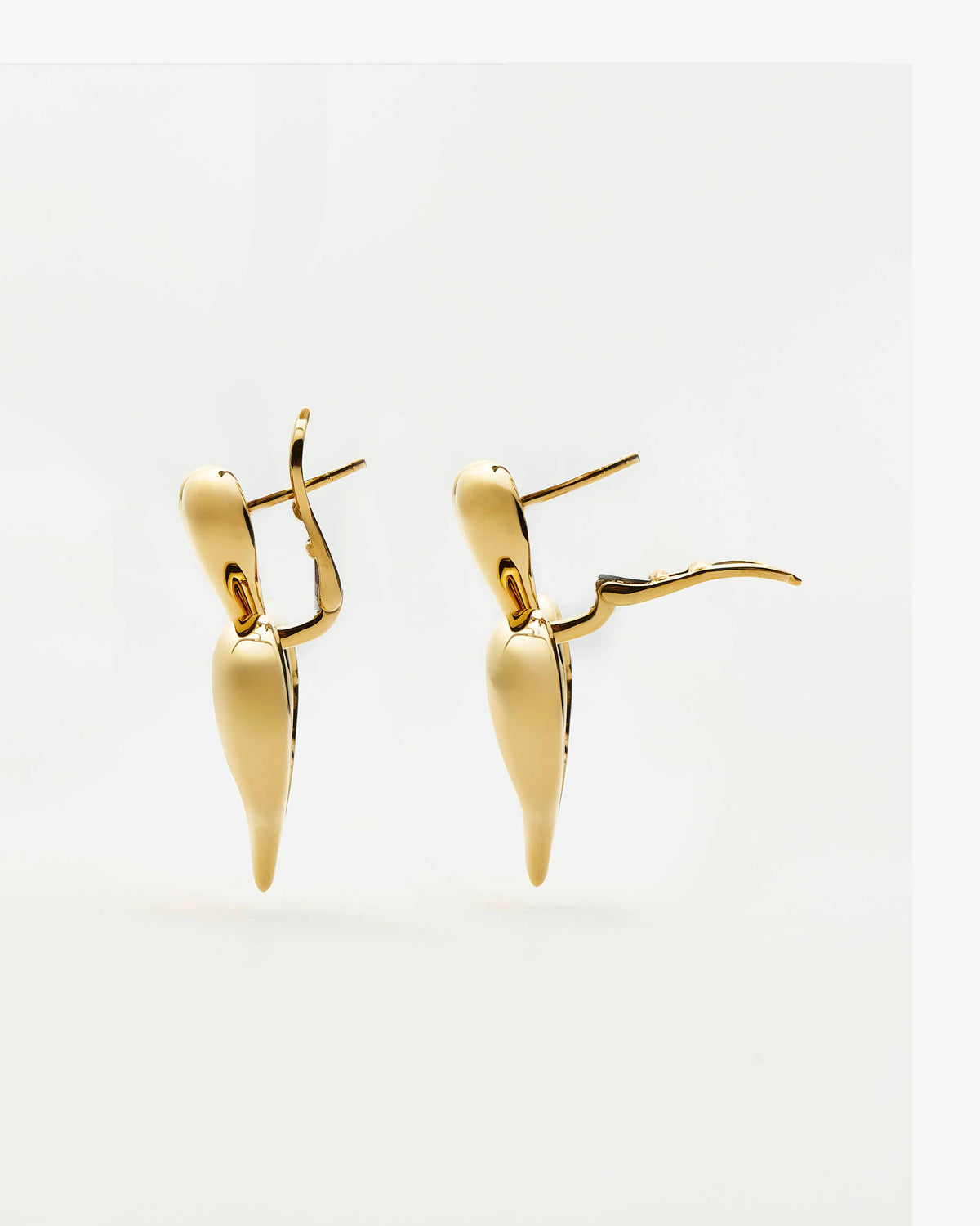Missoma Molten Heart Statement Earrings in gold-plated brass, view 4