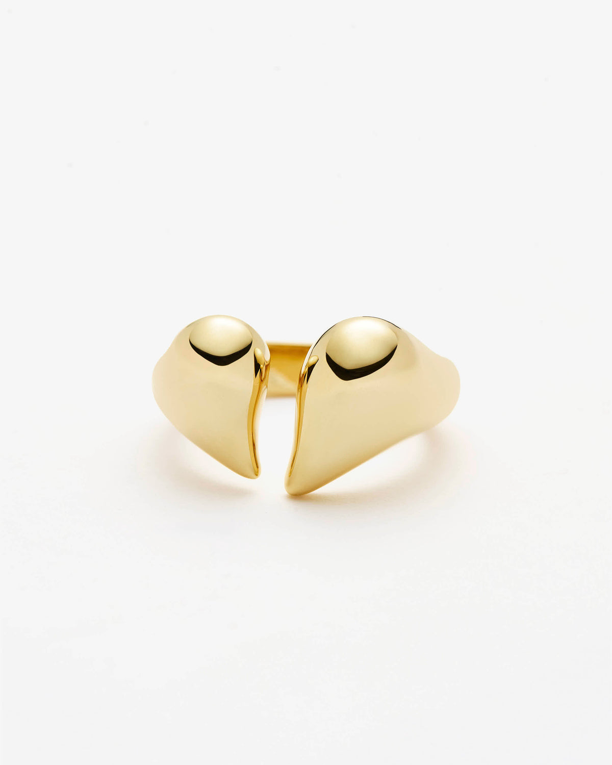 Missoma Molten Heart Statement Ring in gold-plated brass, view 3