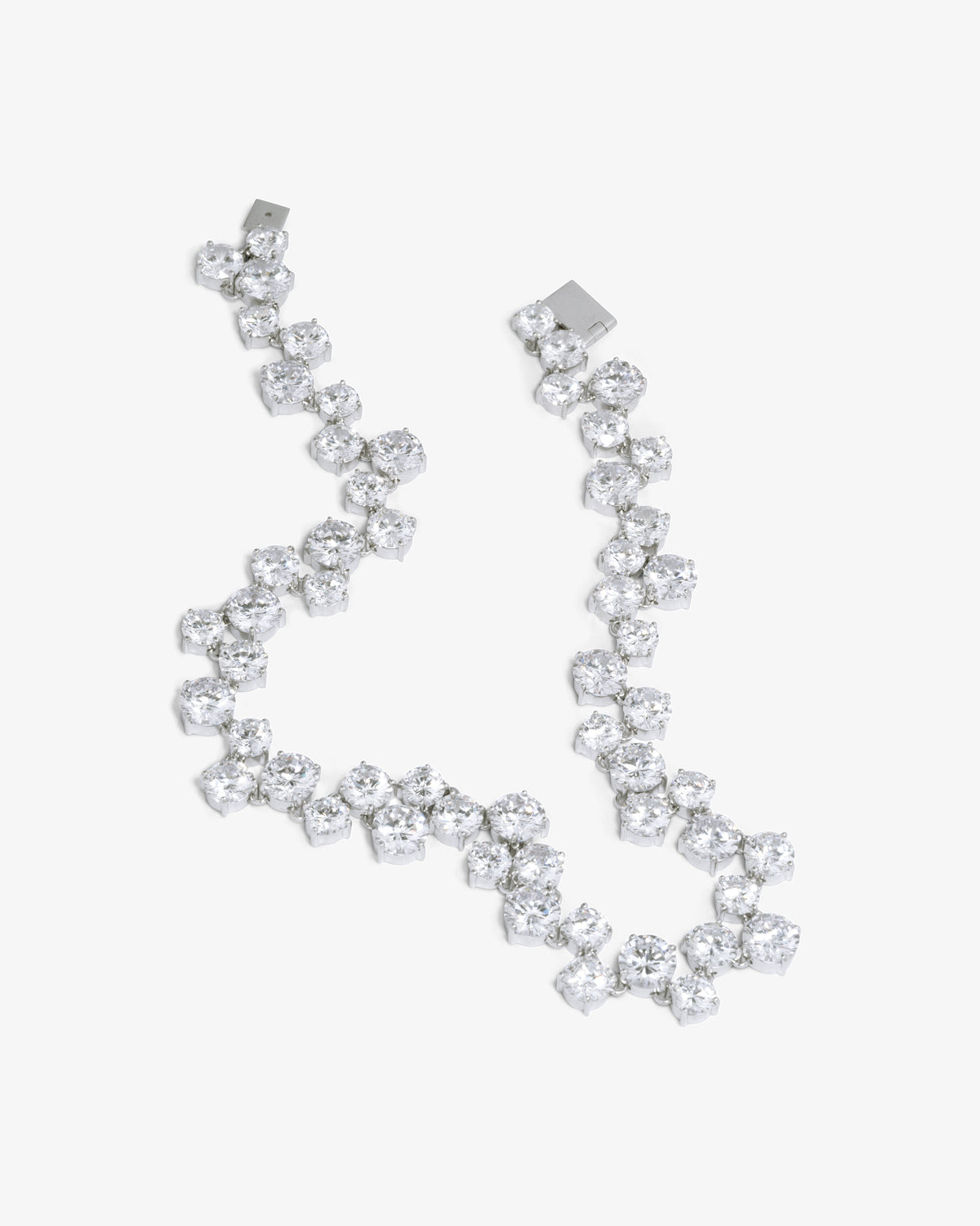 Completed Works – Zirconia And Rhodium Plated Necklace