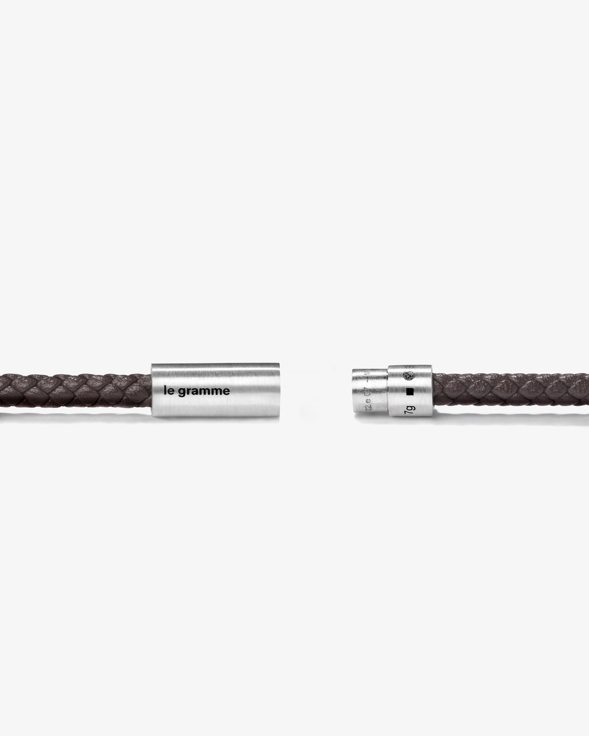 Le gramme 7g brown leather cable bracelet