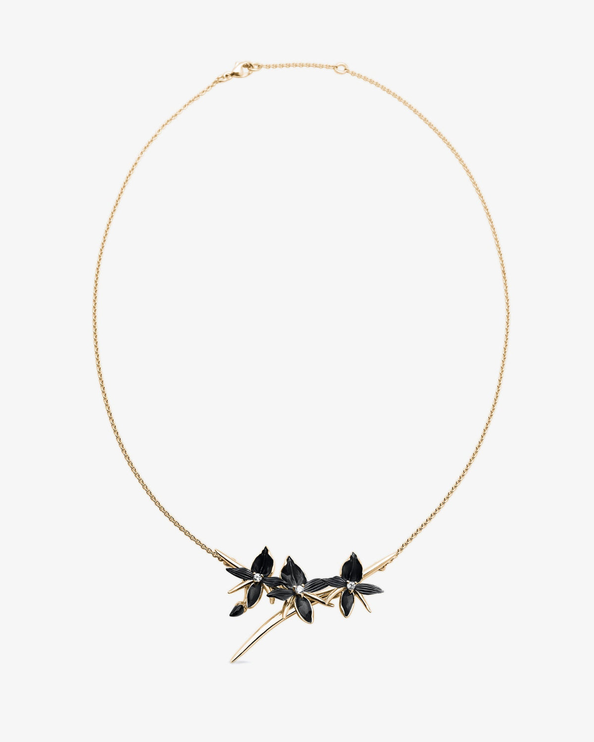 Shaun Leane Black Orchid Branch Diamond Necklace