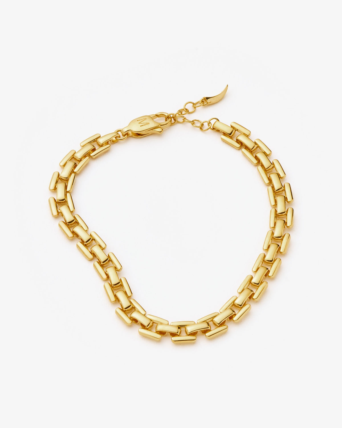 Missoma Vintage Watch Strap Bracelet in gold-plated brass, view 2