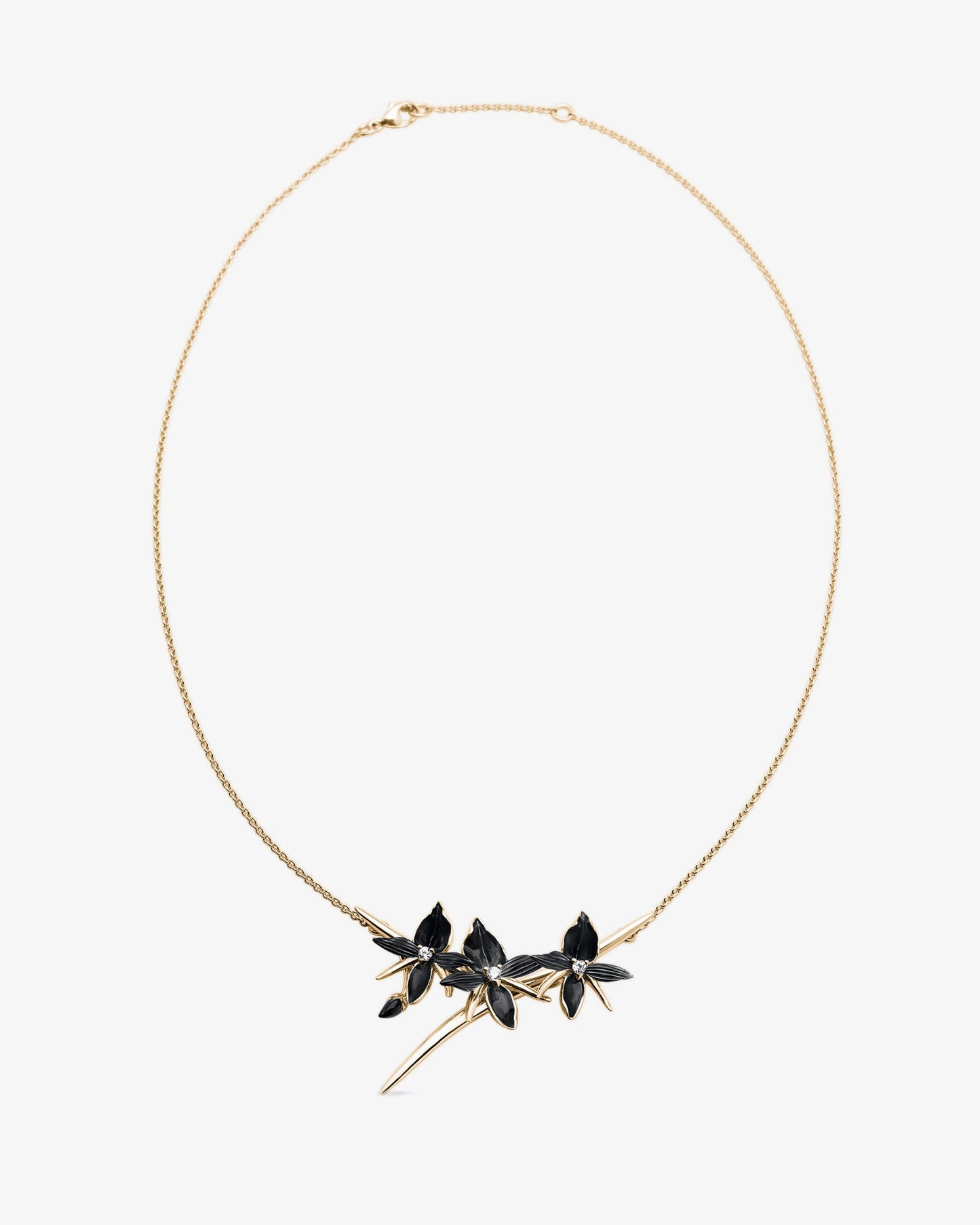 Shaun Leane Black Orchid Branch Diamond Necklace
