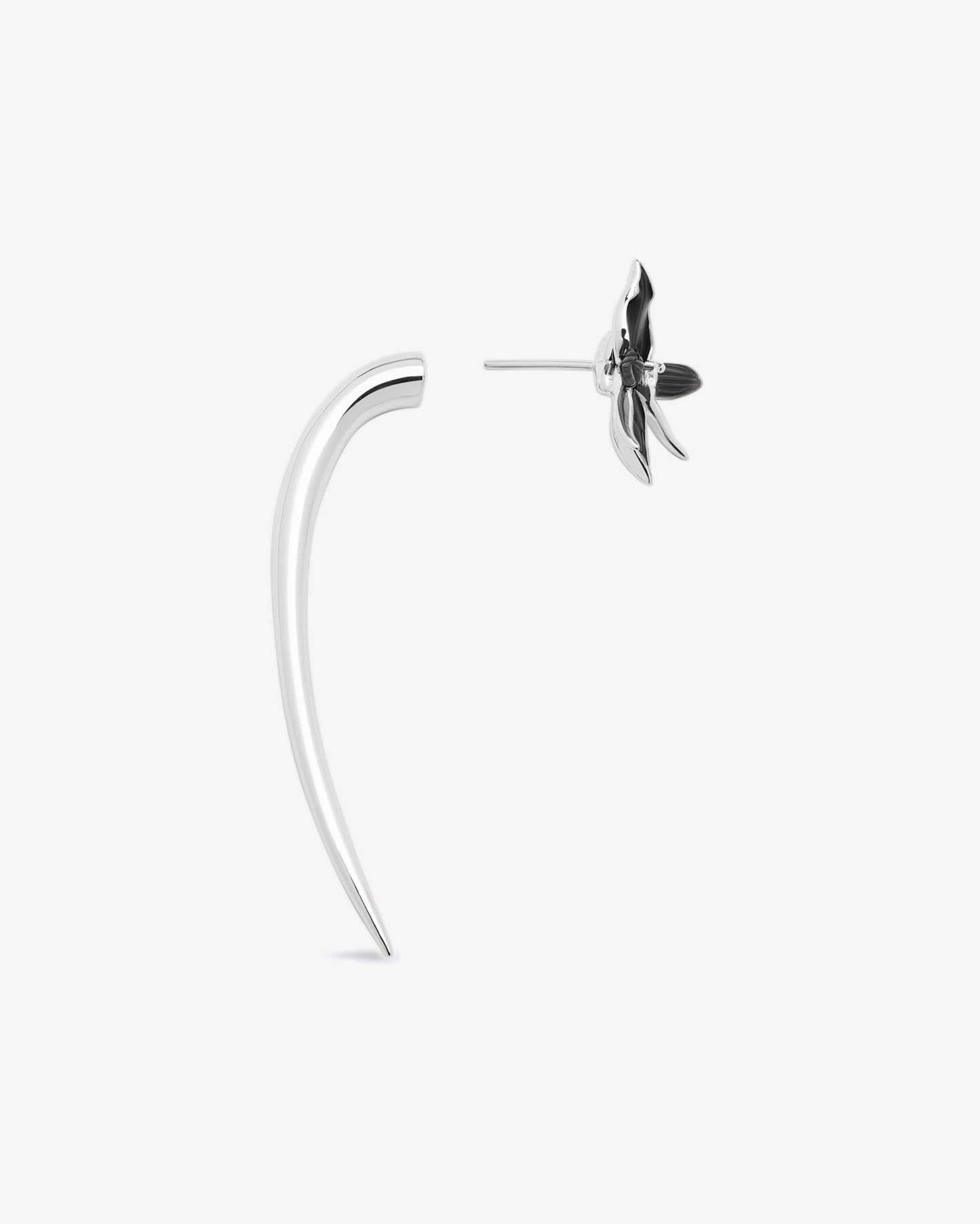 Shaun Leane Black Orchid Diamond Hook Earrings