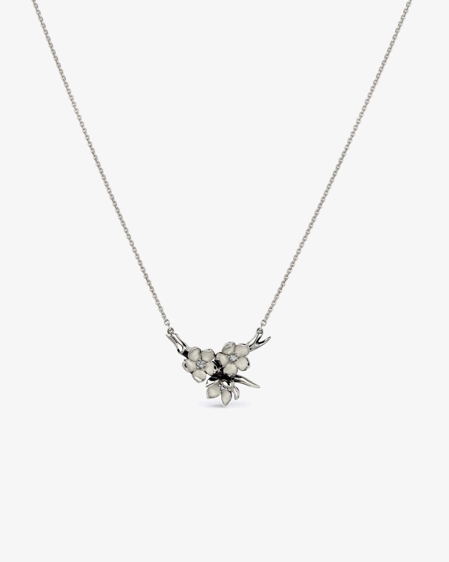 Shaun Leane Cherry Blossom Flower Posey Diamond Pendant
