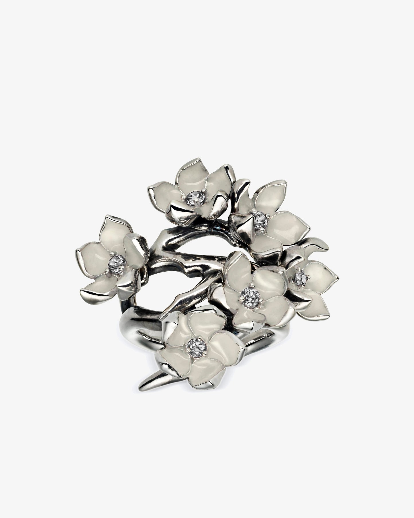 Shaun Leane Cherry Blossom Full Flower Diamond Ring