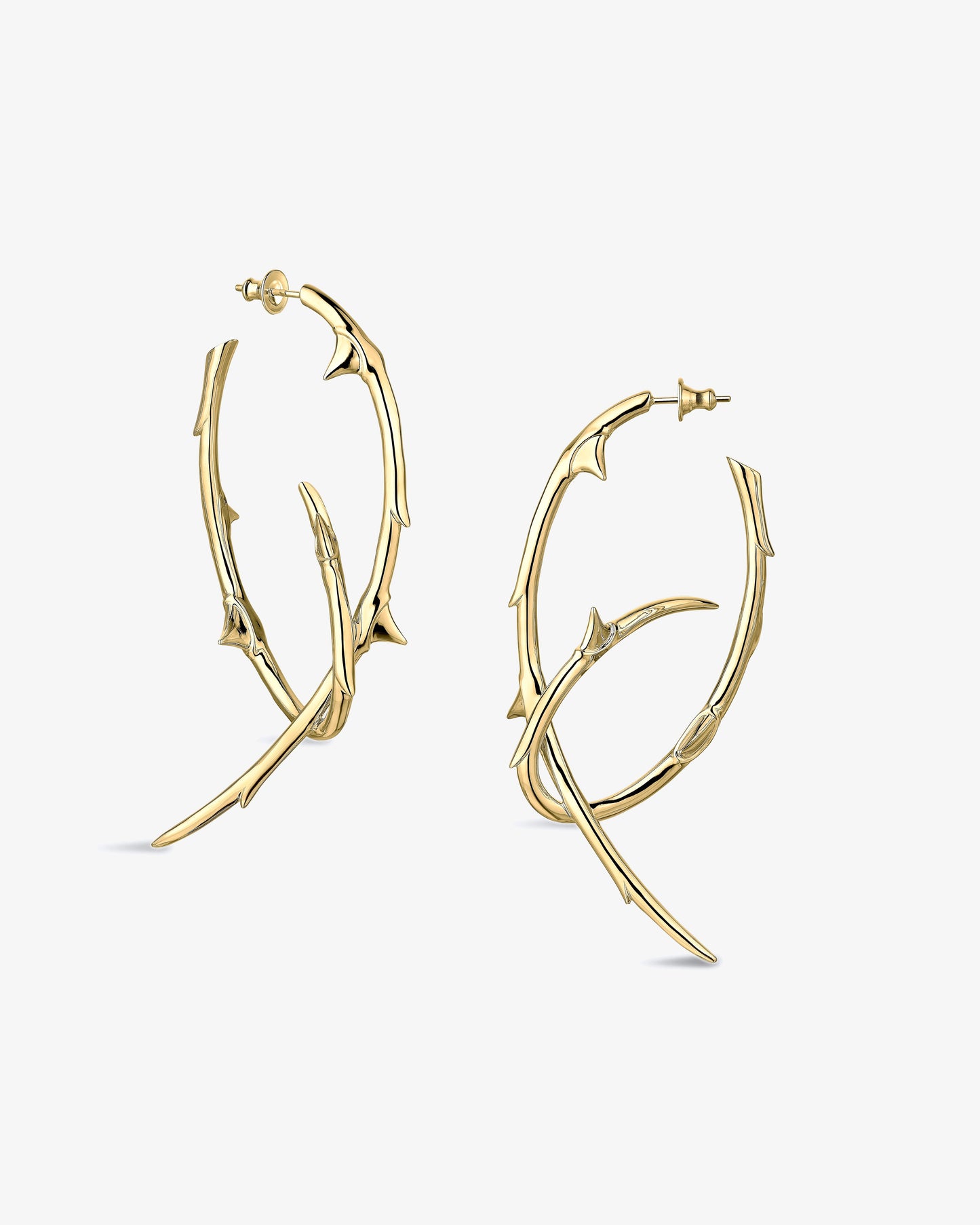 Shaun Leane Rose Thorn Large Hoop Earrings