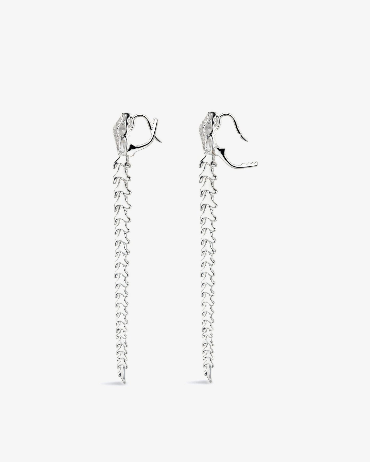 Shaun Leane Serpent's Trace Long Diamond Pave Drop Earrings