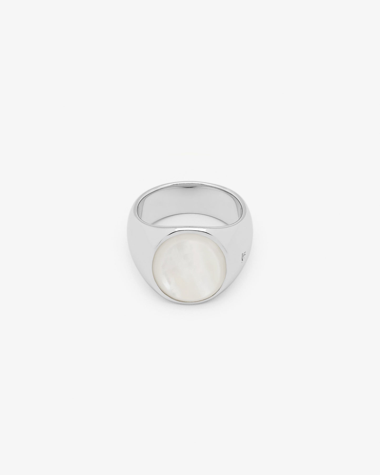 Tom Wood Oval White MOP Ring