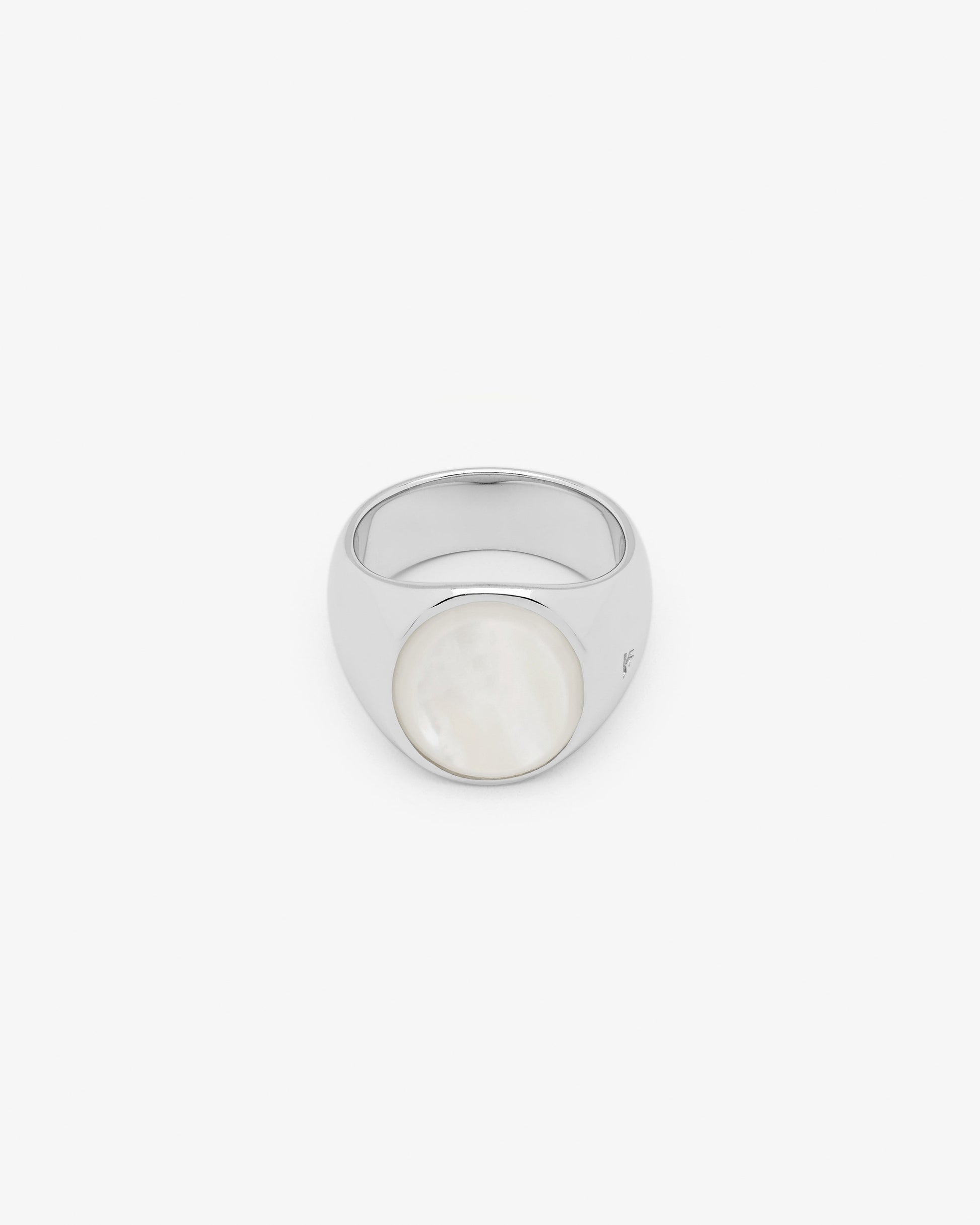 Tom Wood Oval White MOP Ring