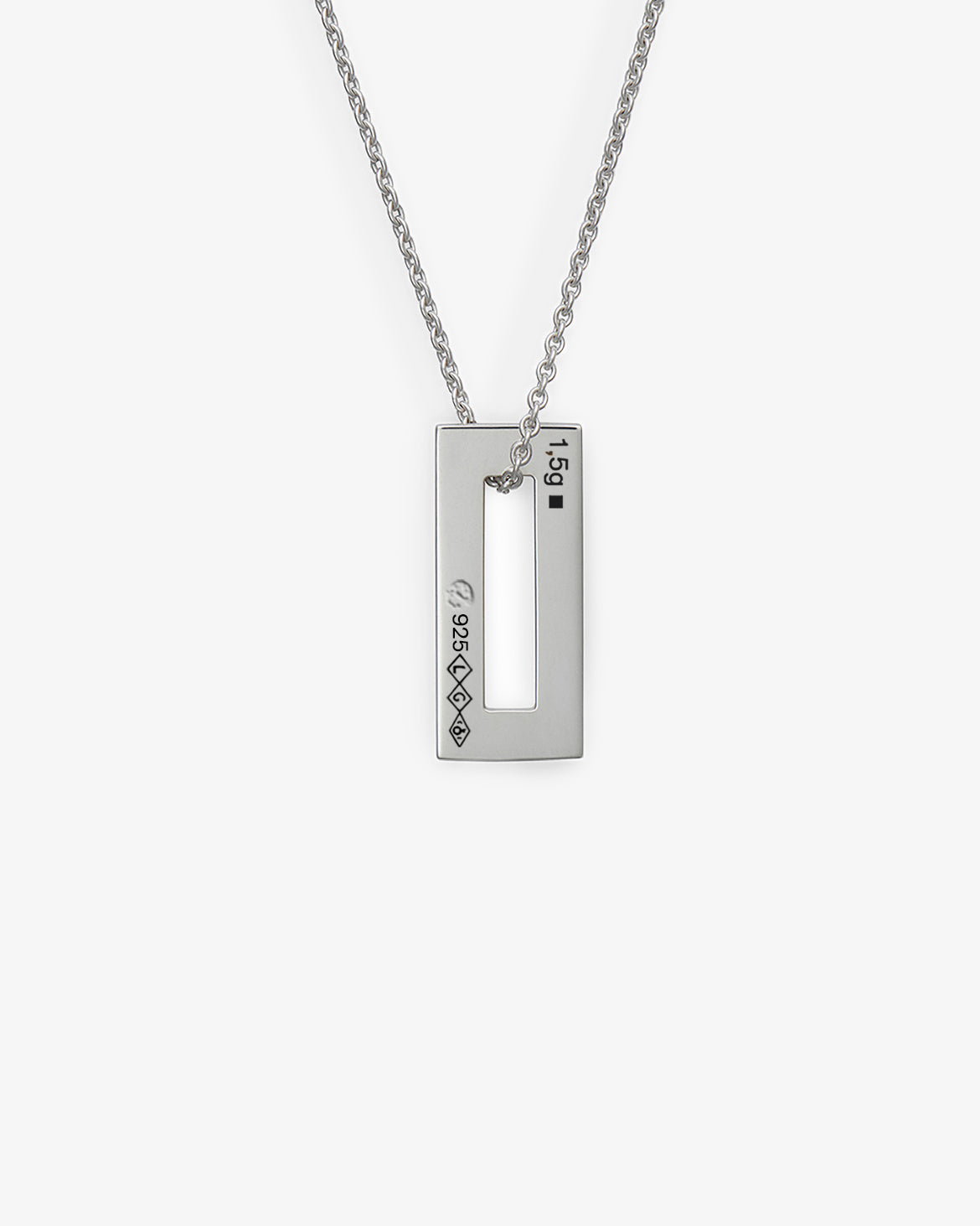 Le gramme 5g rectangle necklace