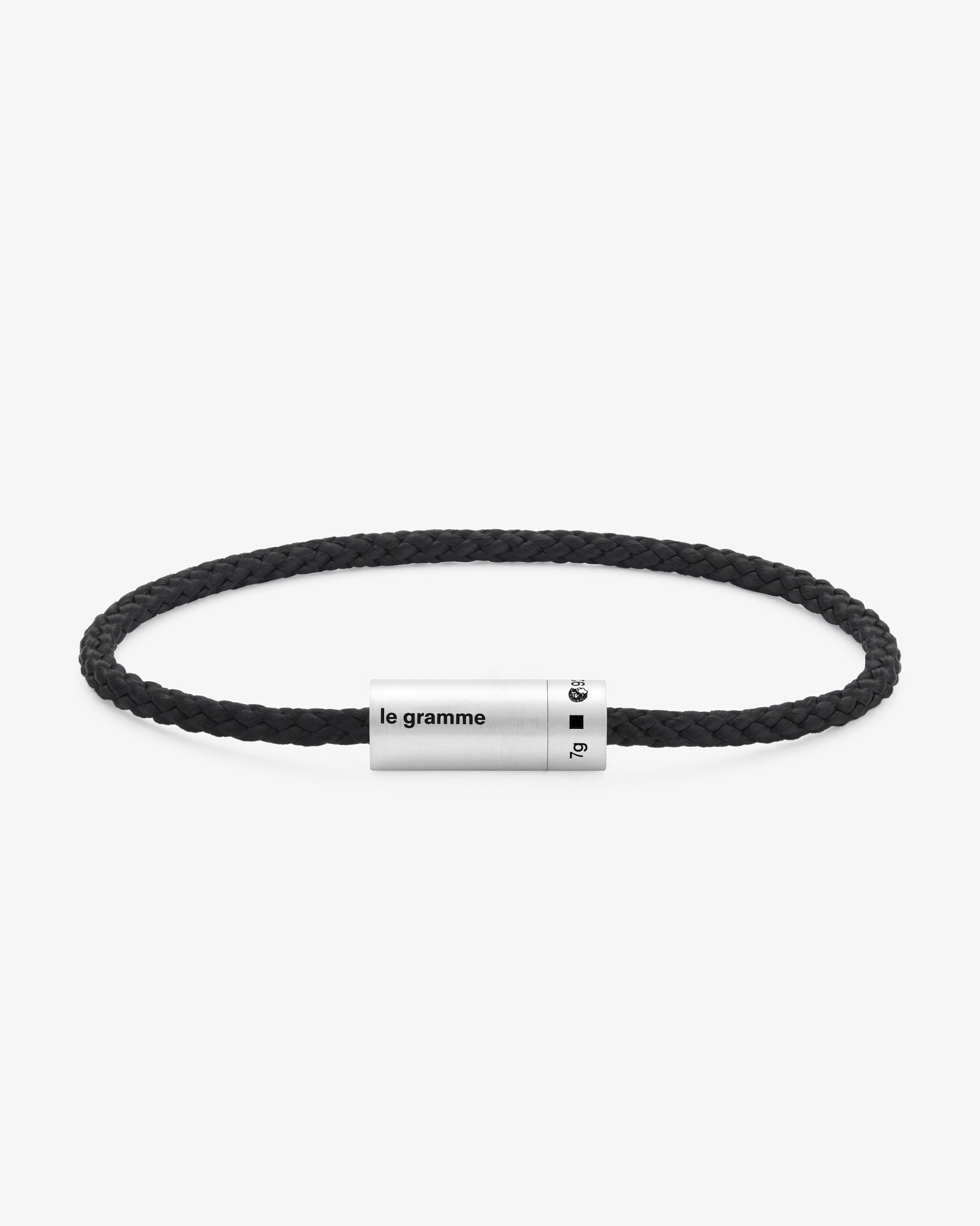 Le gramme 7g brushed black nato bracelet