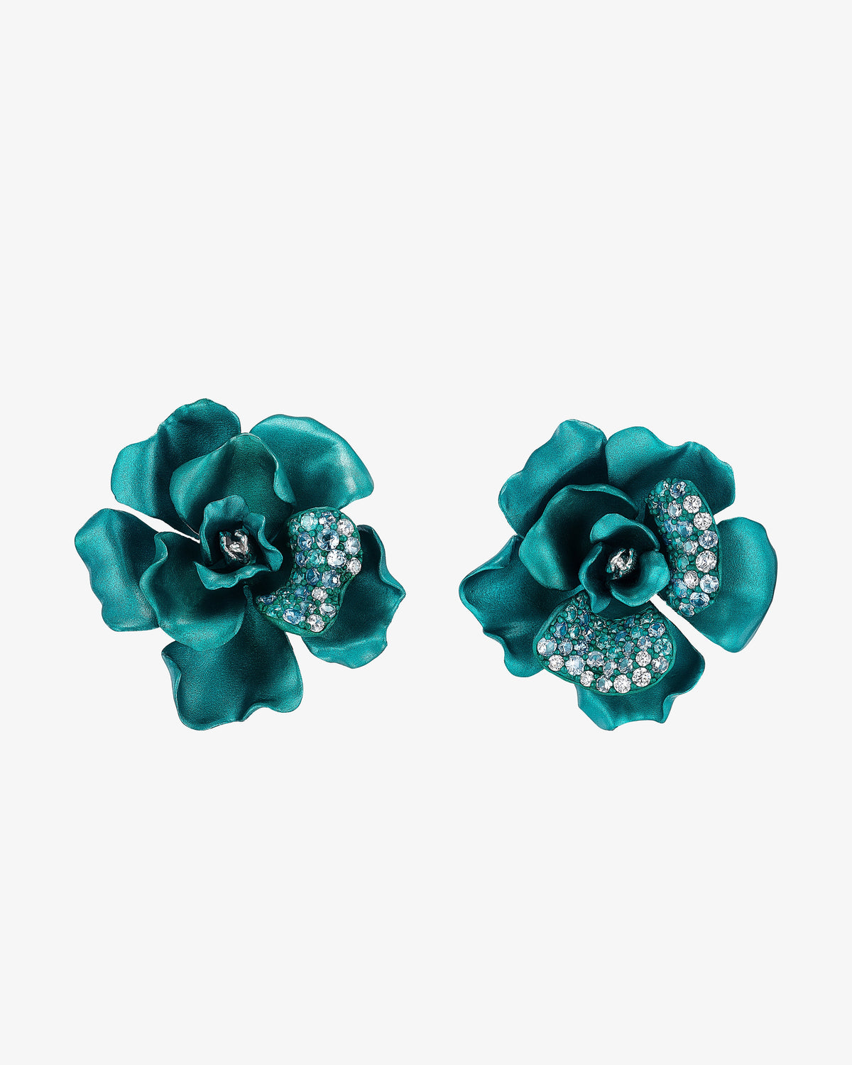 Anabela Chan Aqua Camelia Earrings