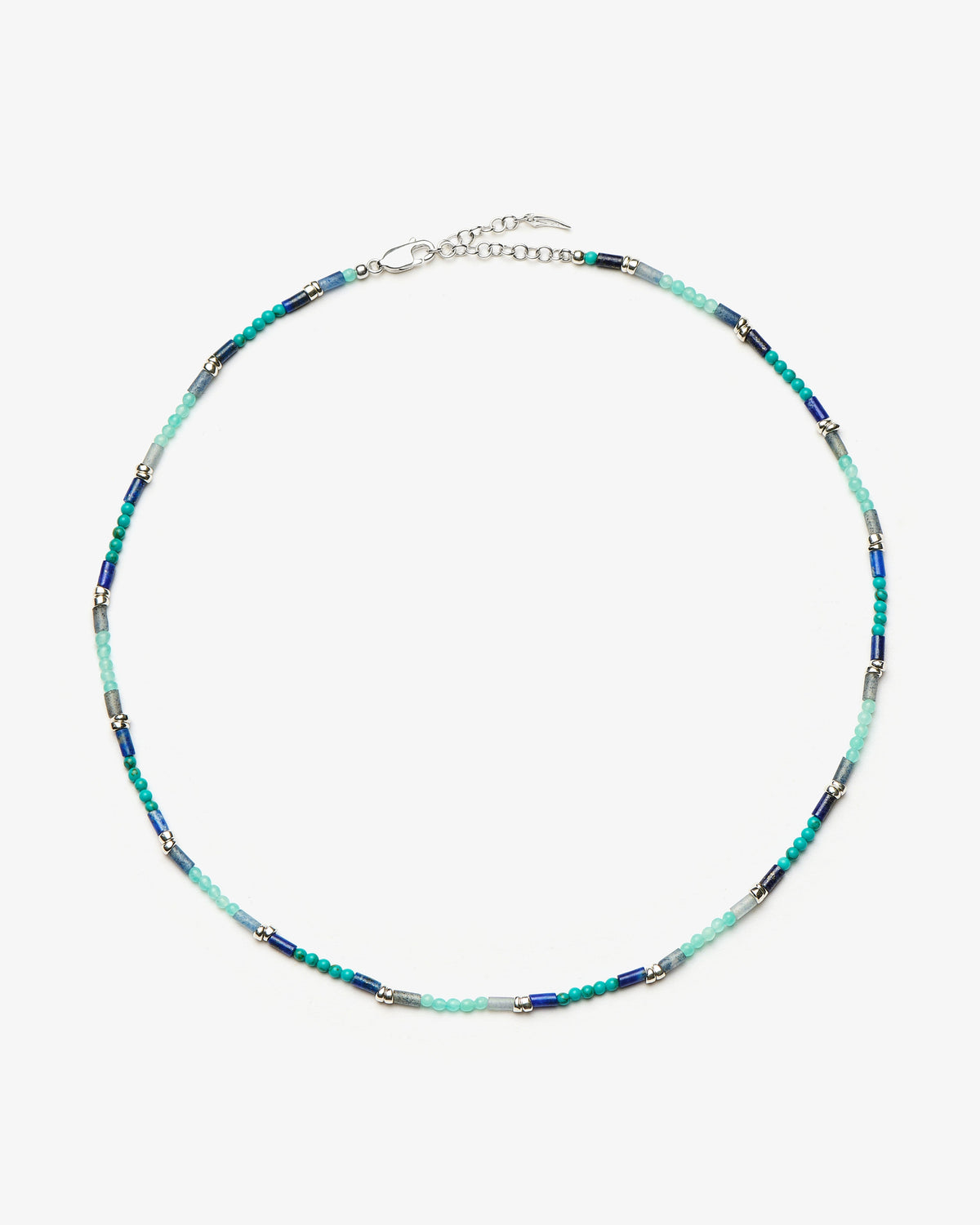 Missoma Beaded Lapis and Aventurine Choker in silver-plated brass