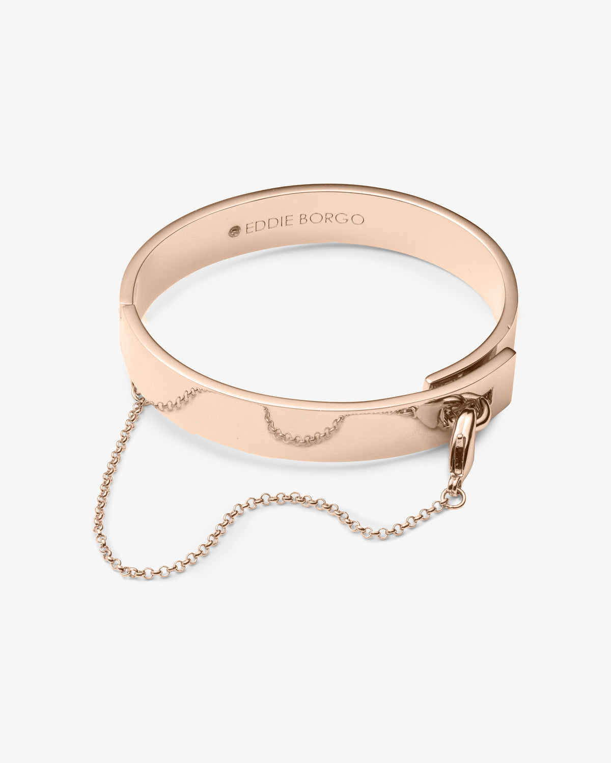 Eddie Borgo Medium Safety Chain Cuff in rose gold-plated brass