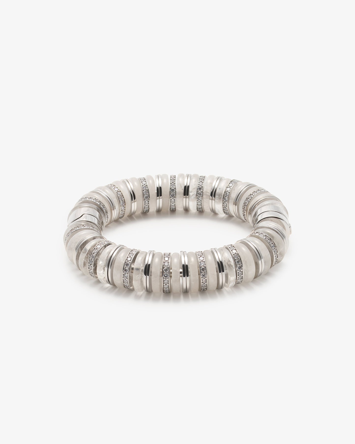 Eddie Borgo Milky Quartz Pave Lenox Bracelet