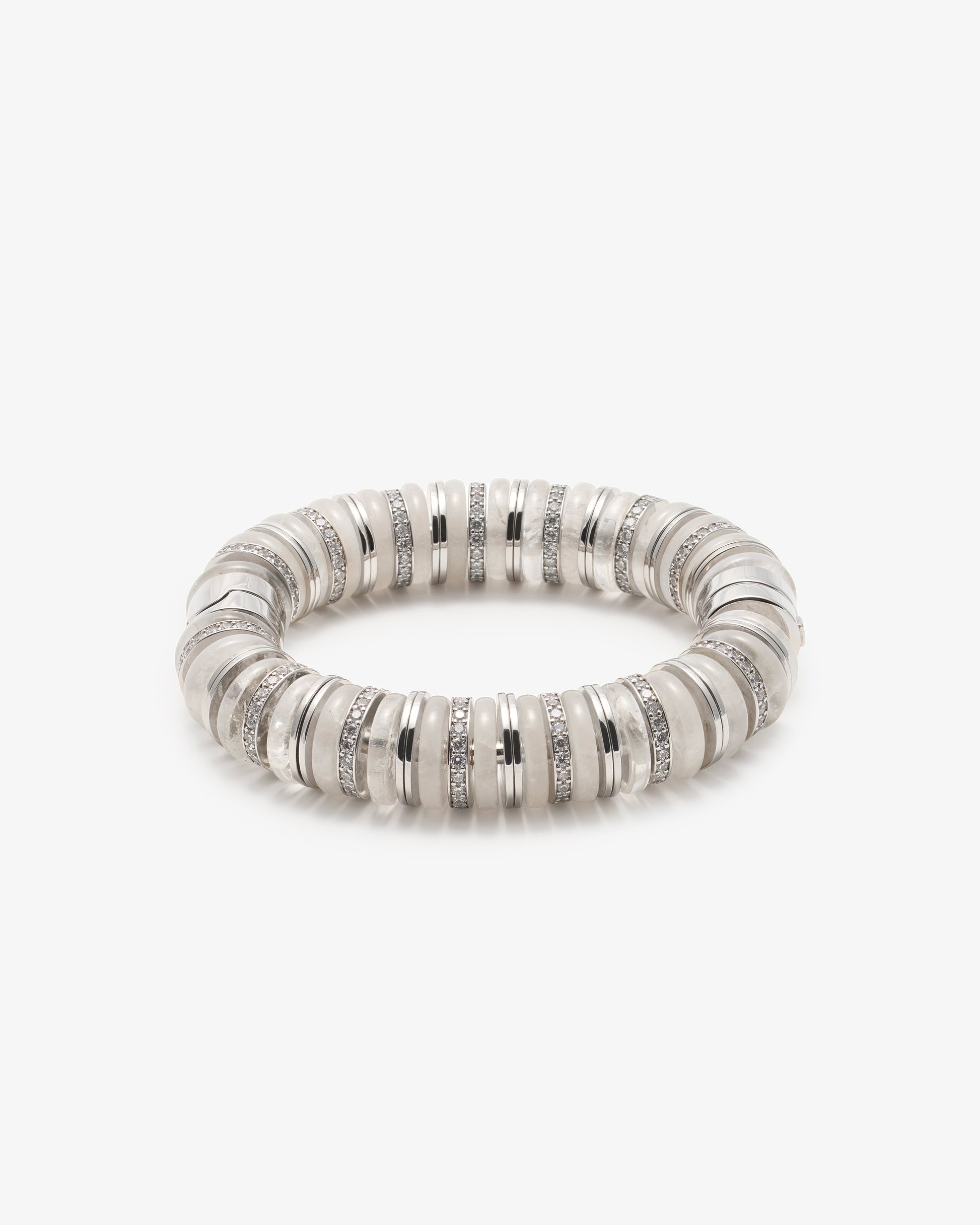 Eddie Borgo Milky Quartz Pave Lenox Bracelet