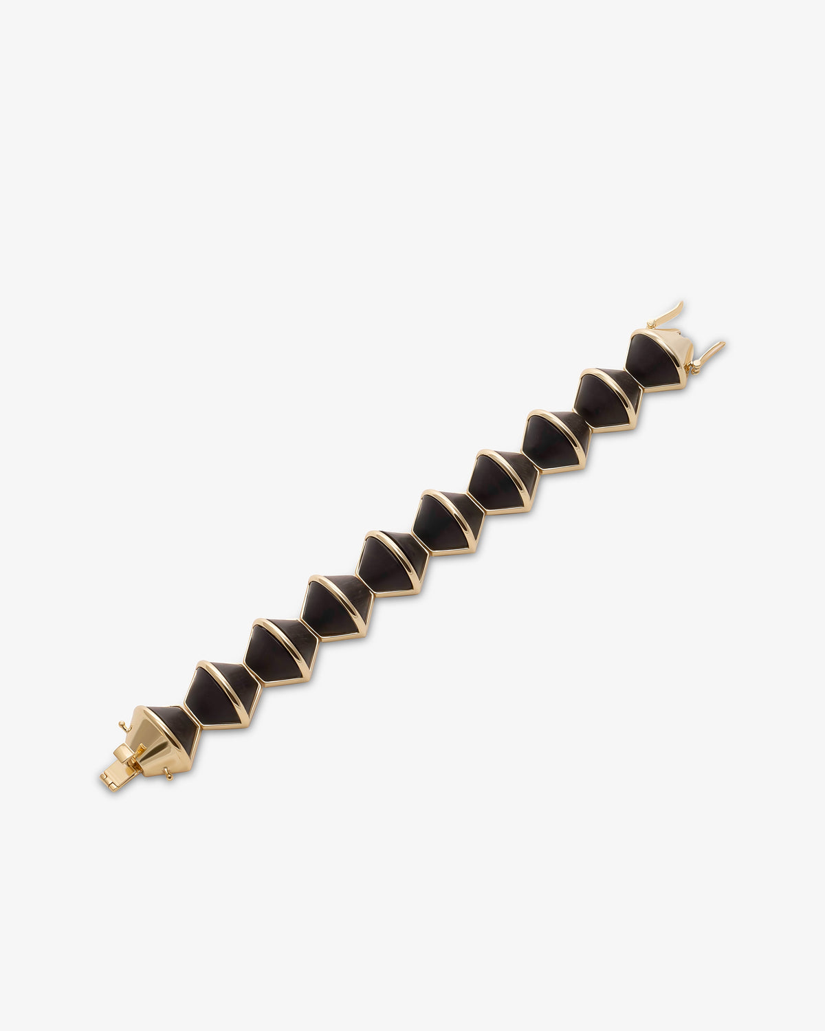 Eddie Borgo Inlaid Honeycomb Ebony Bracelet in gold-plated brass