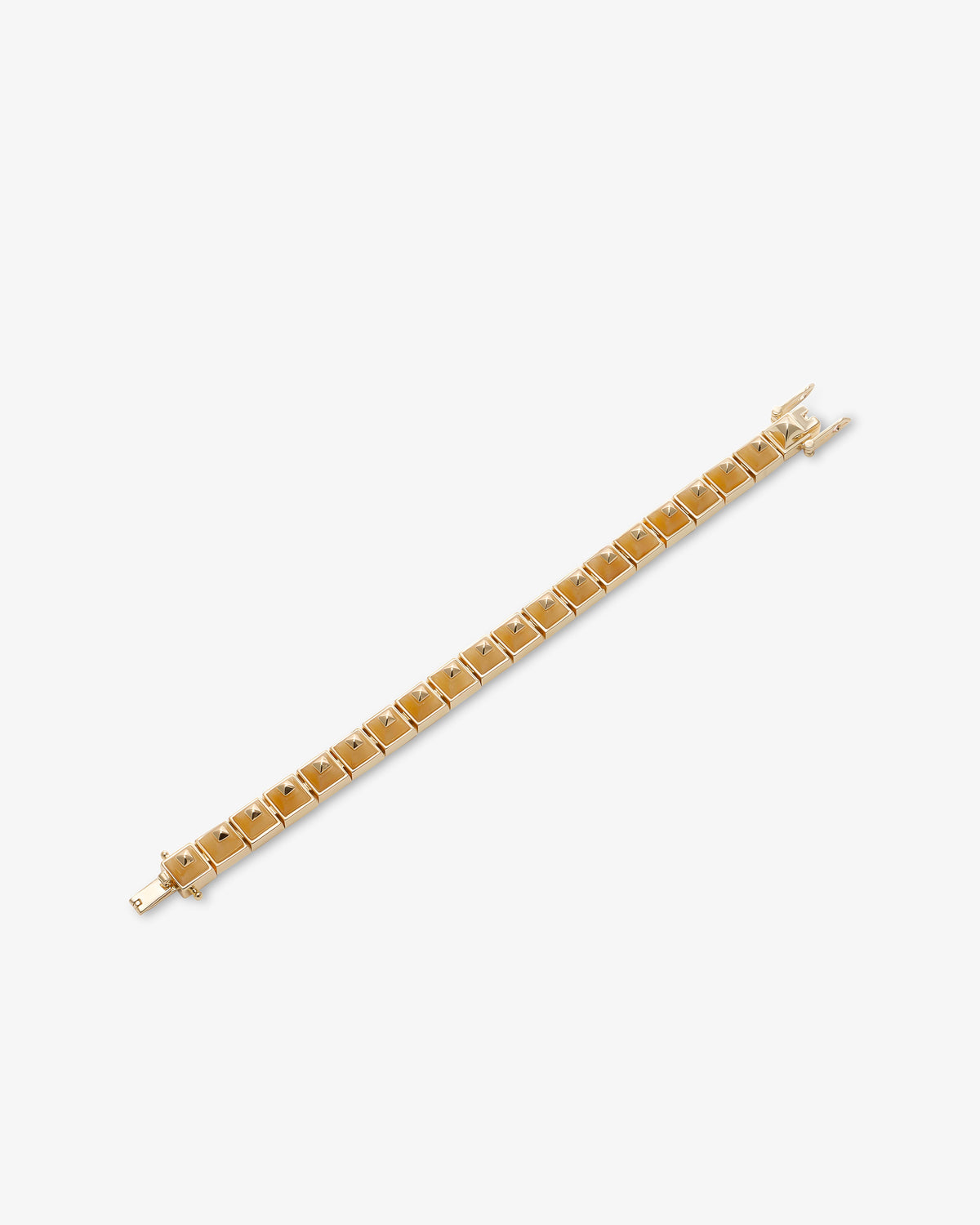 Eddie Borgo Sugarloaf Pyramid Aragonite Bracelet in gold-plated brass