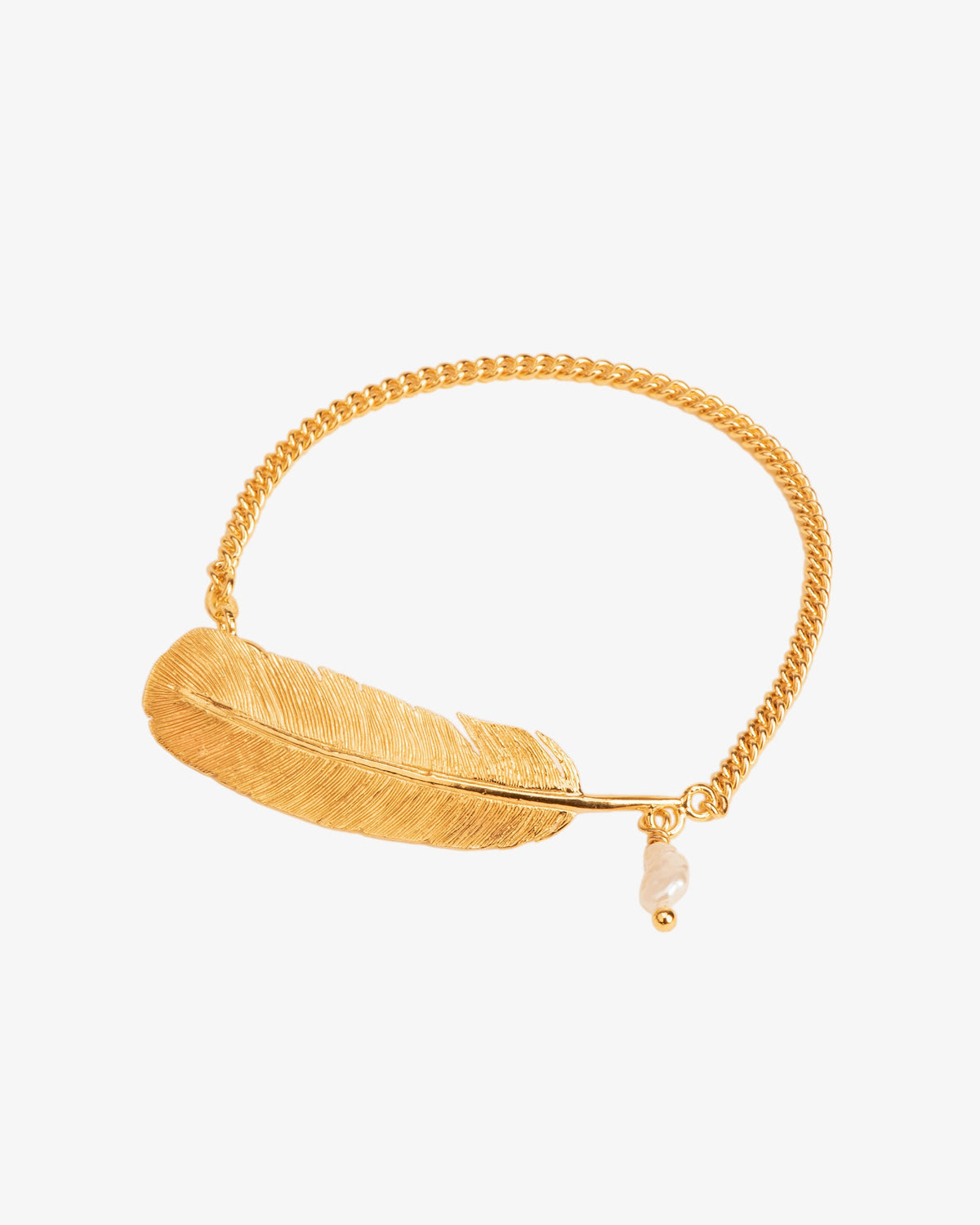 Wouters & Hendrix Feather and Pearl Bracelet