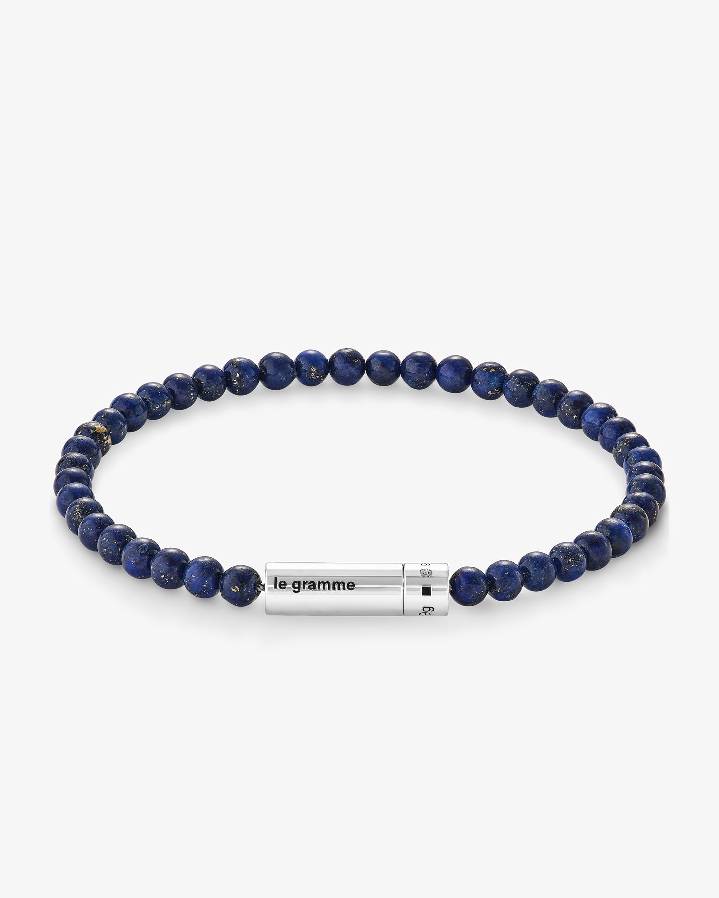 Le gramme 11g lapis lazuli beads cable bracelet