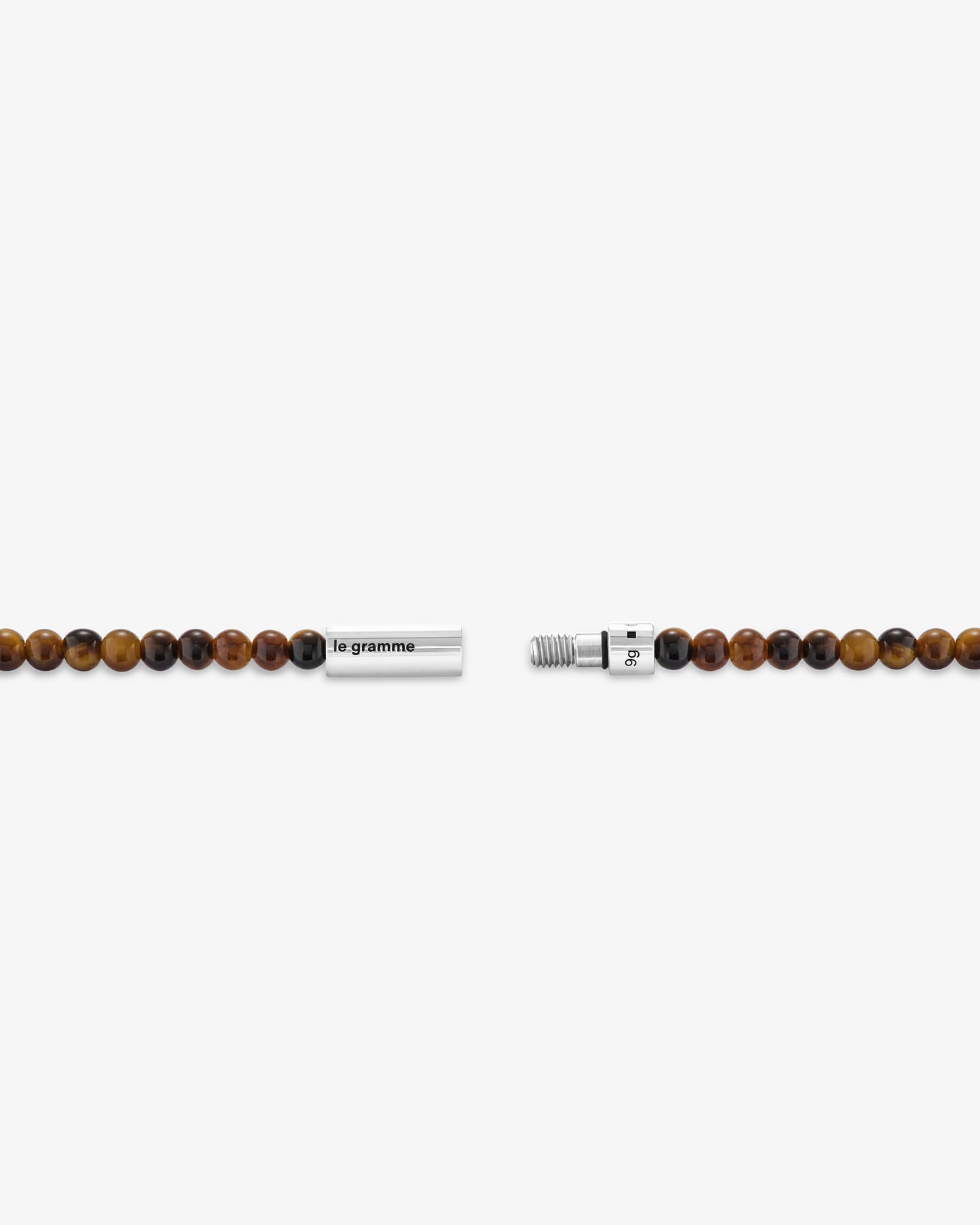 Le gramme 11g tiger eye beads cable bracelet