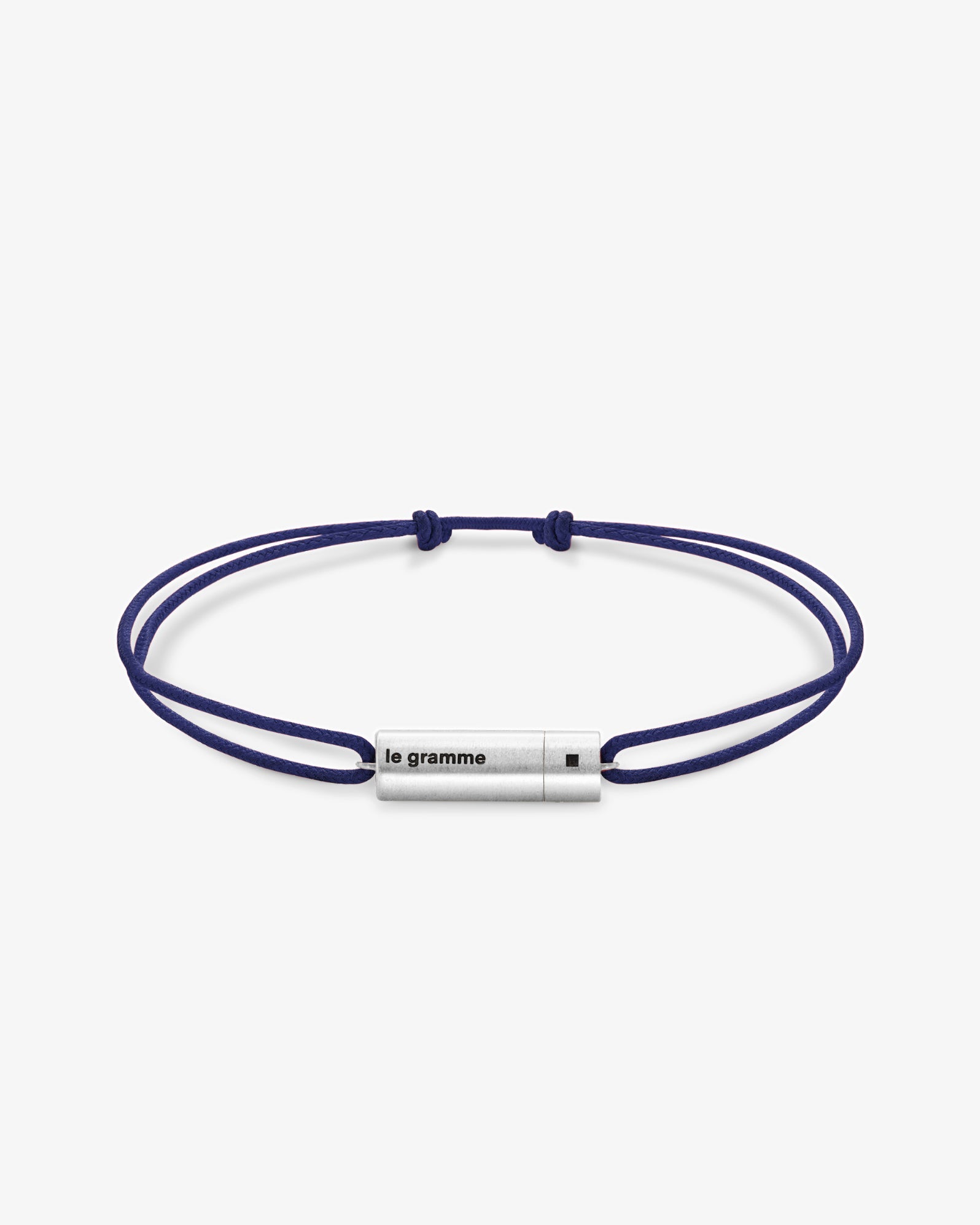 Le gramme 5g cable navy cord bracelet
