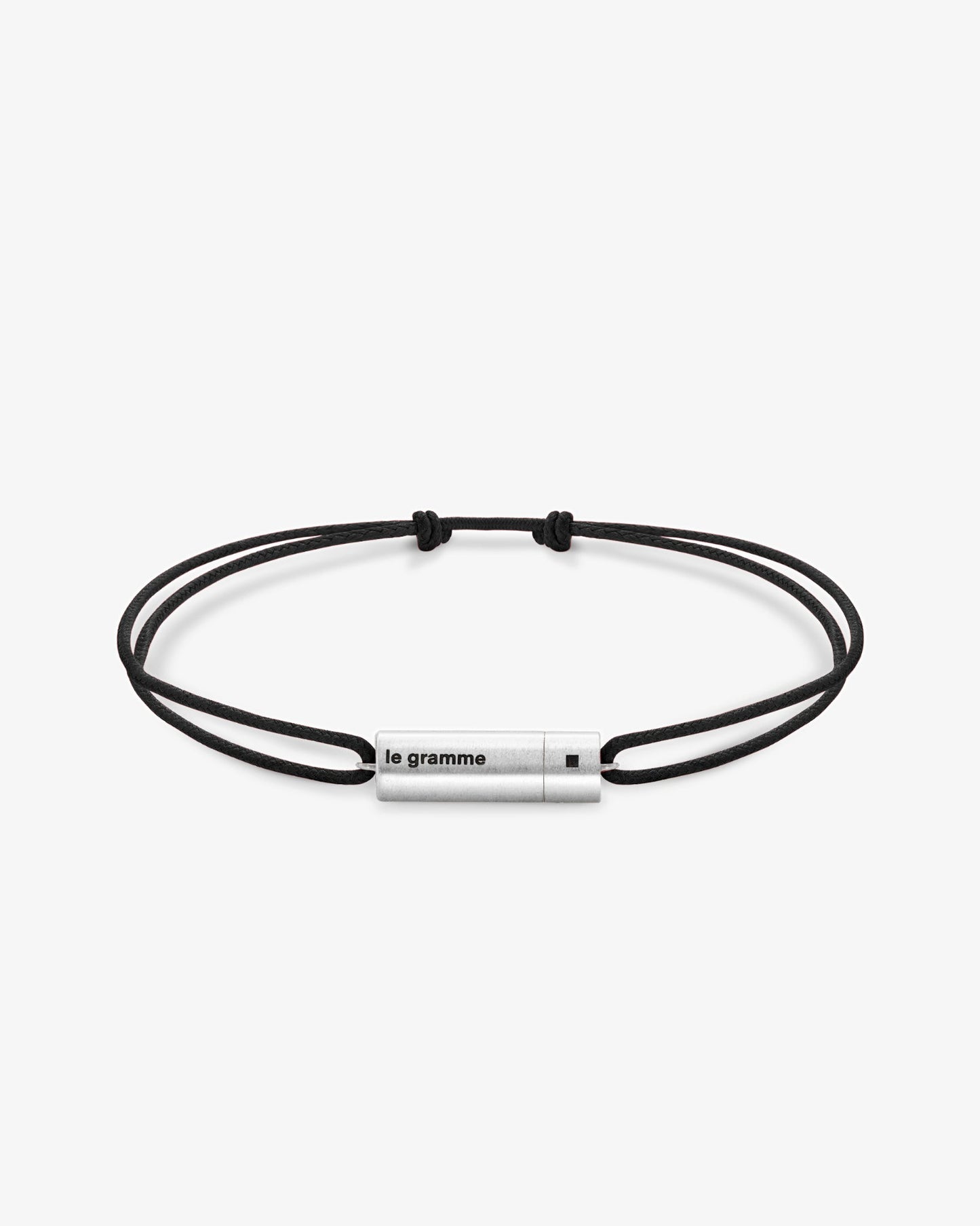 Le gramme 5g cable black cord bracelet