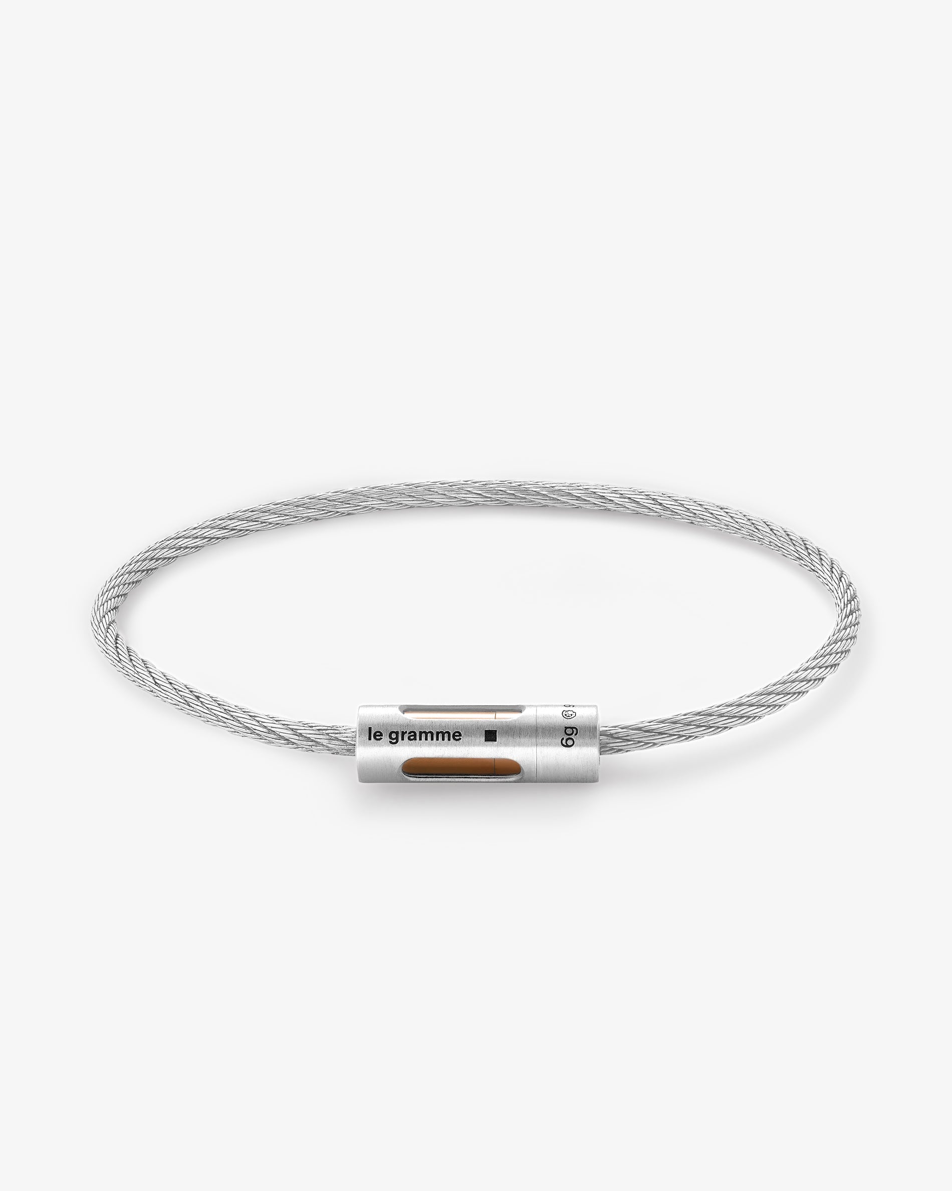 Le gramme 9g yellow punched cable bracelet